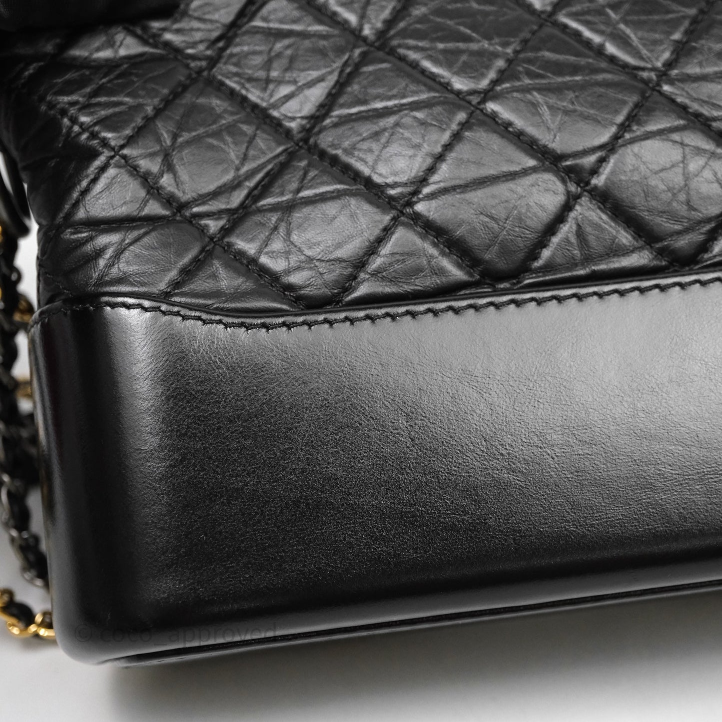 Chanel New Medium Gabrielle Hobo Quilted Black Aged Calfskin