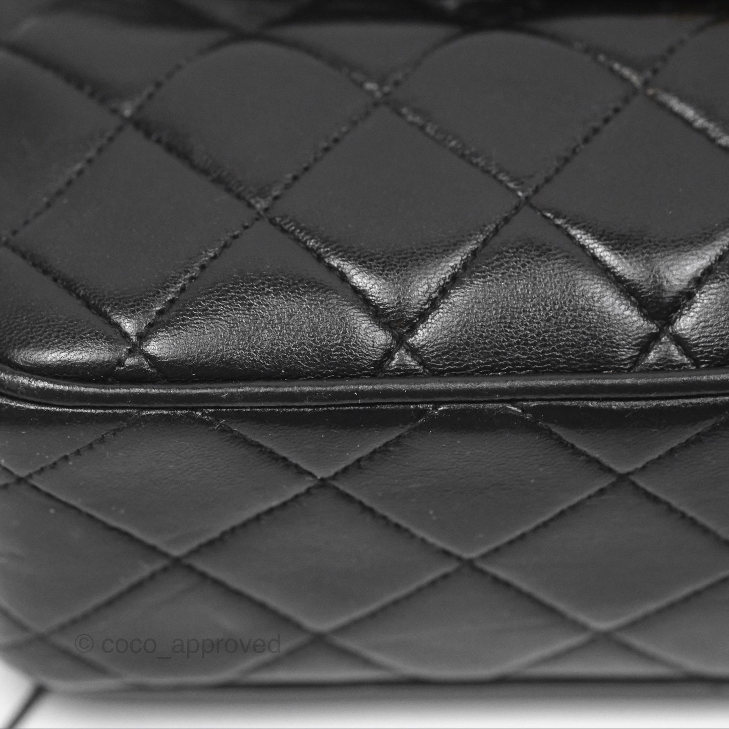 Chanel Vintage Diana Fringe Camera Bag Black Lambskin 24K Gold Hardware