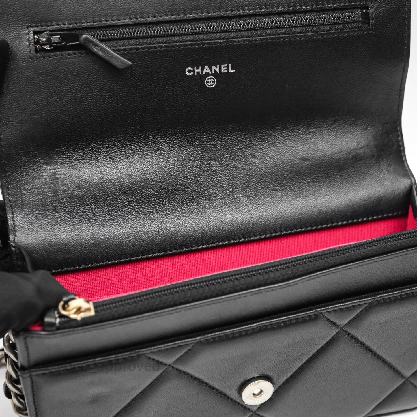 Chanel 19 Wallet on Chain WOC Black Mixed Hardware