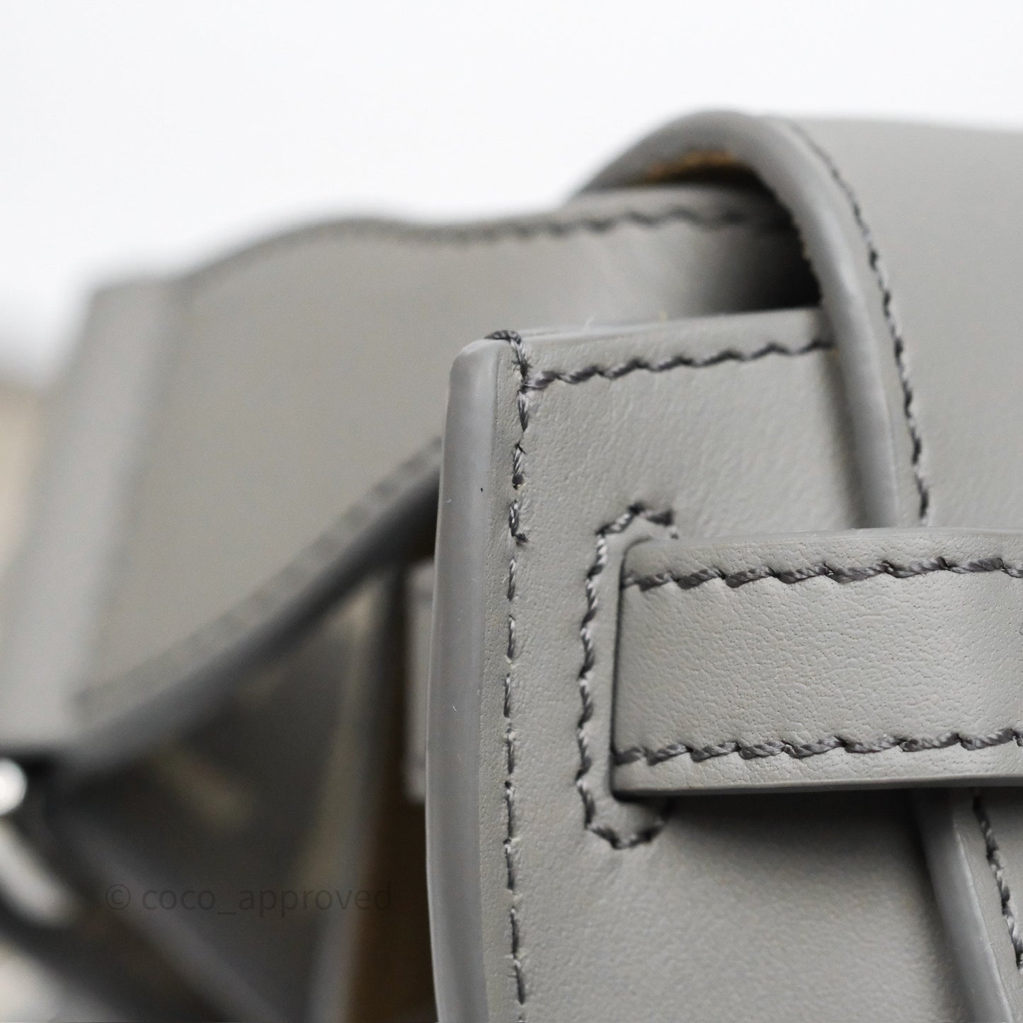 Loewe Mini Gate Dual Bag Grey Soft Calfskin Jacquard Strap