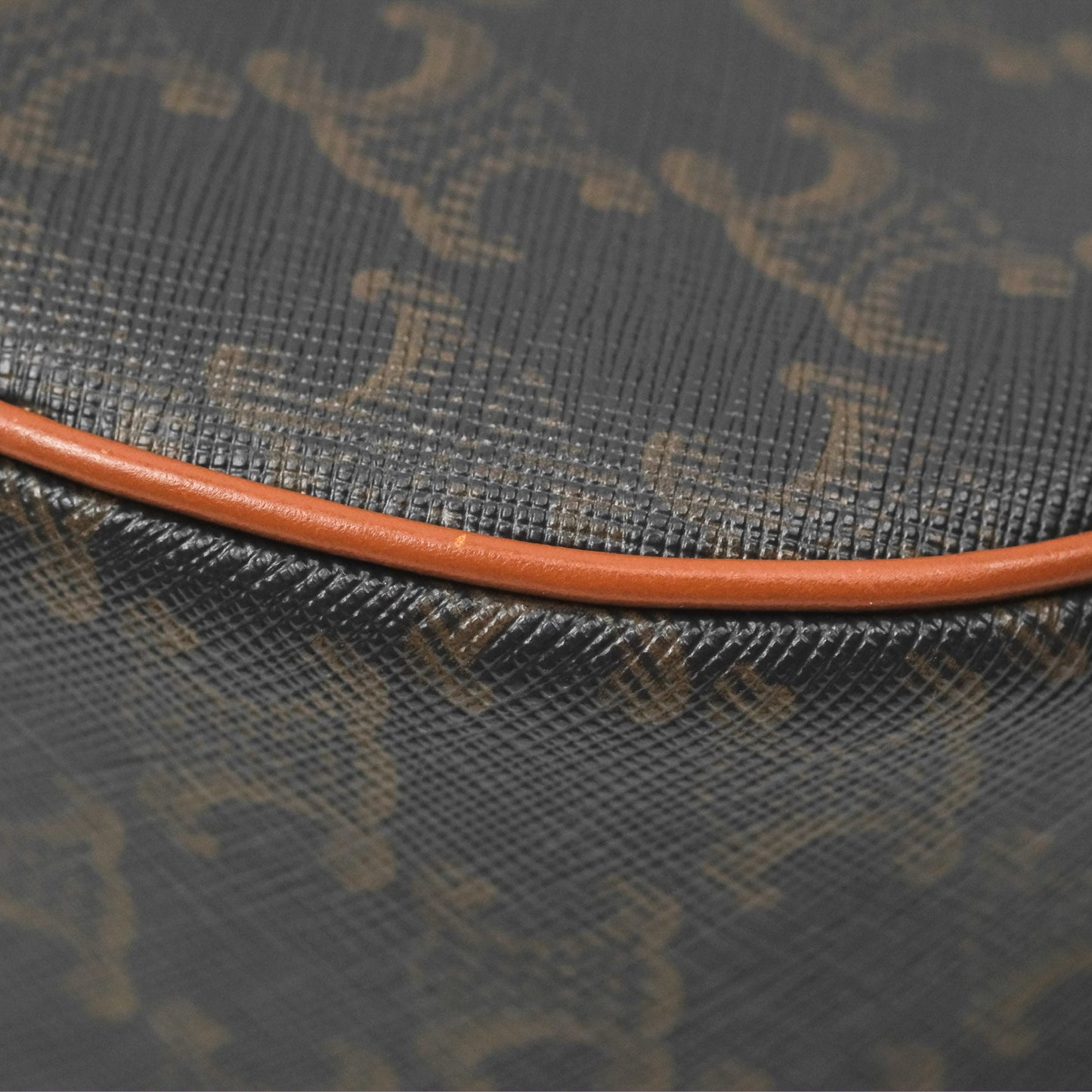 Celine Ava Bag In Triomphe Canvas Calfskin Tan