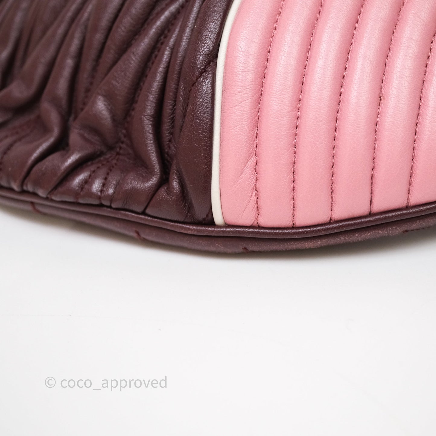 Miu Miu Bumbag Burgundy/Pink Gold Hardware