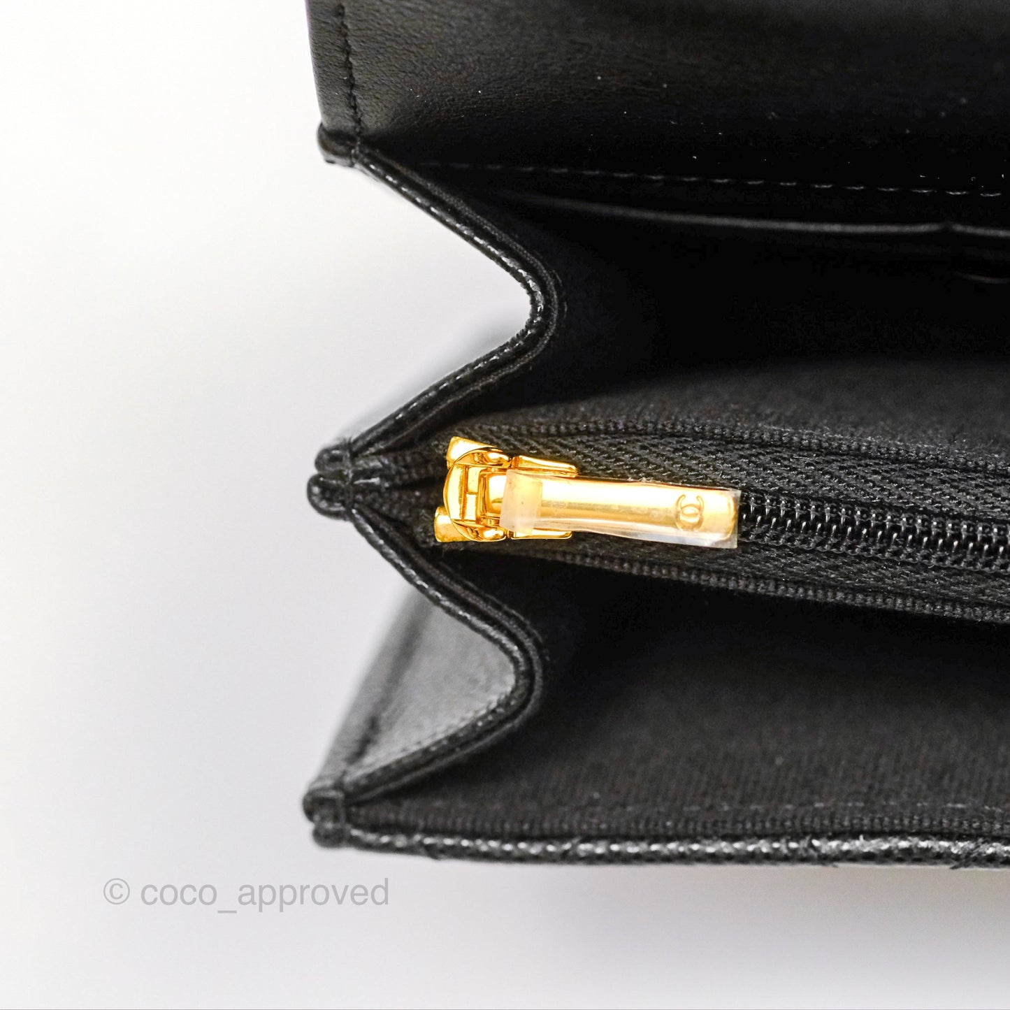 Chanel WOC Bag Charm Black Caviar Gold Hardware