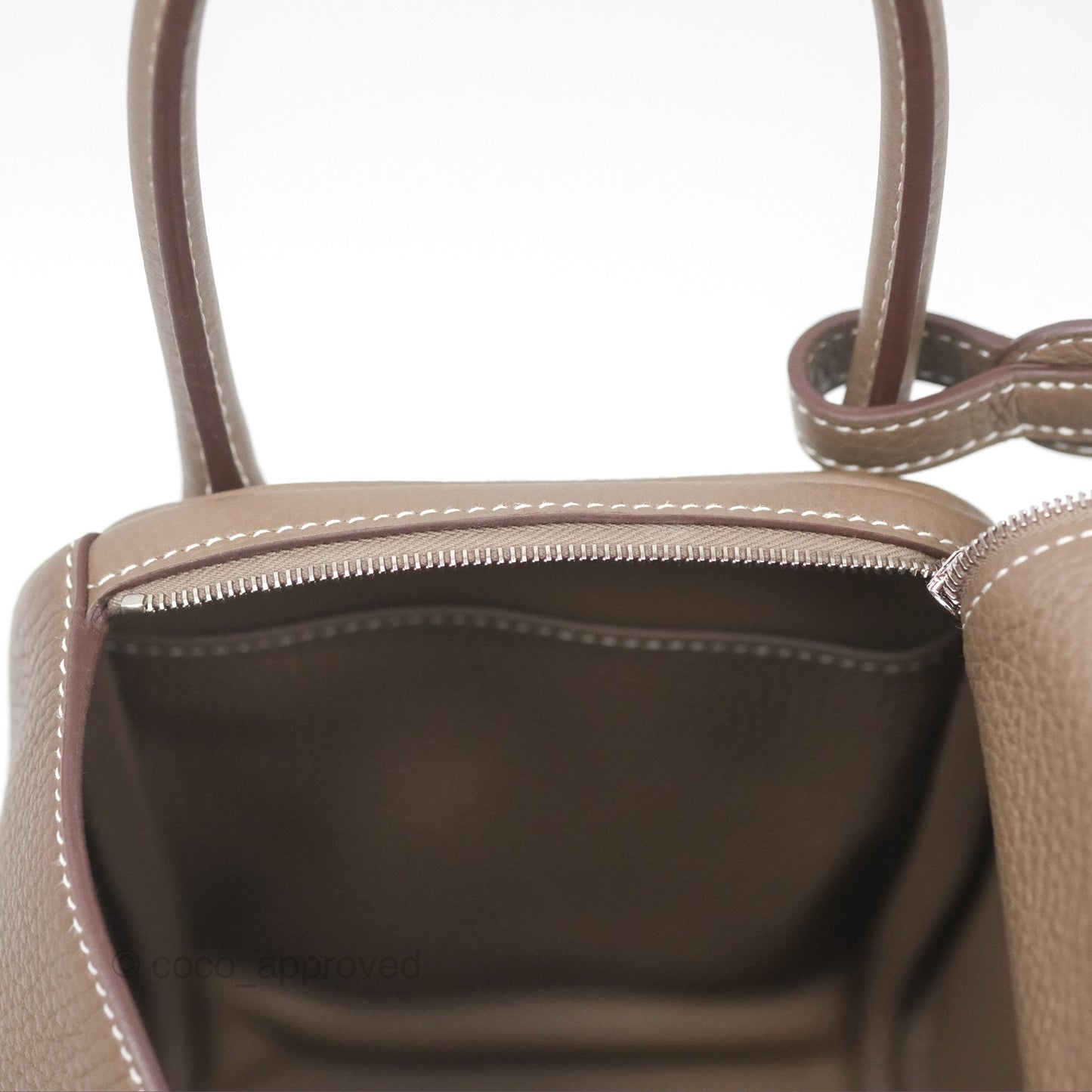 Hermès Lindy 26 Clemence Etoupe 18 Palladium Hardware