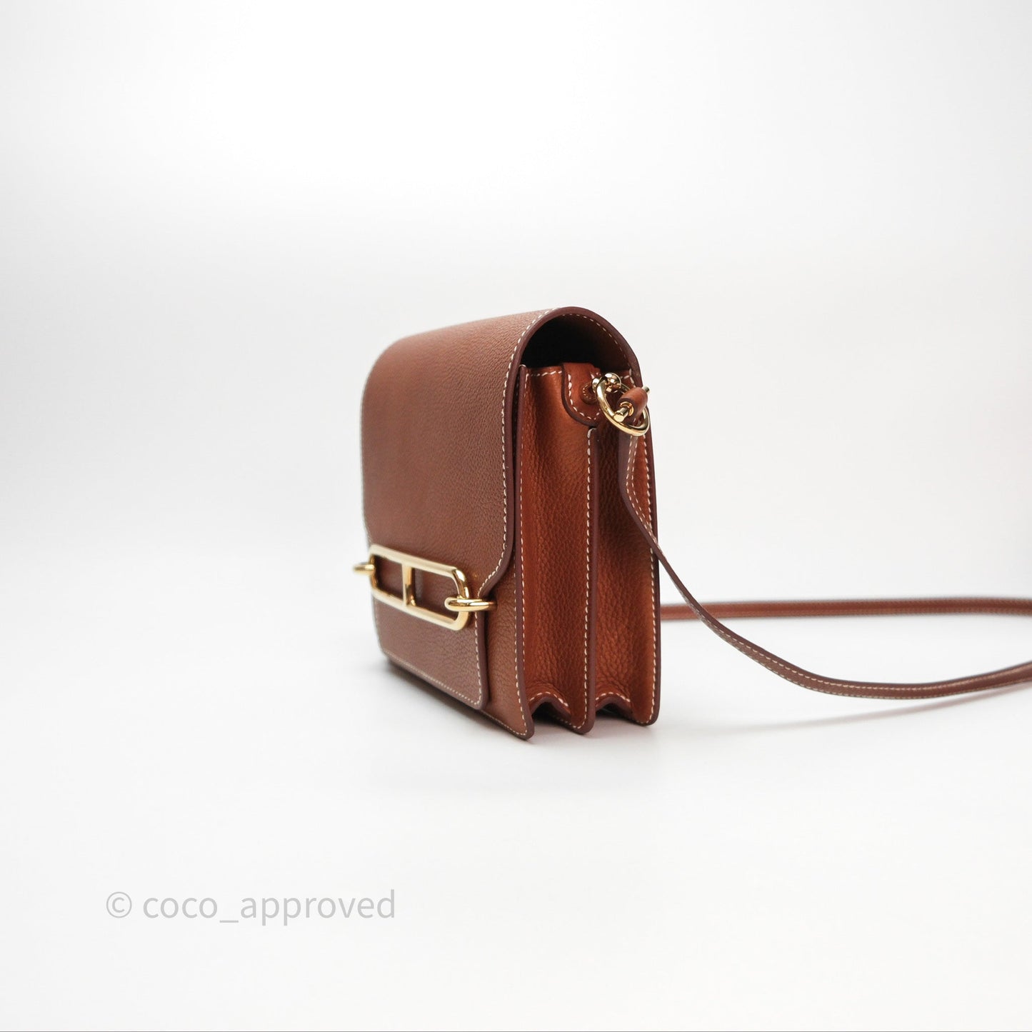 Hermès Roulis Mini Fauve 34 Barenia Gold Hardware