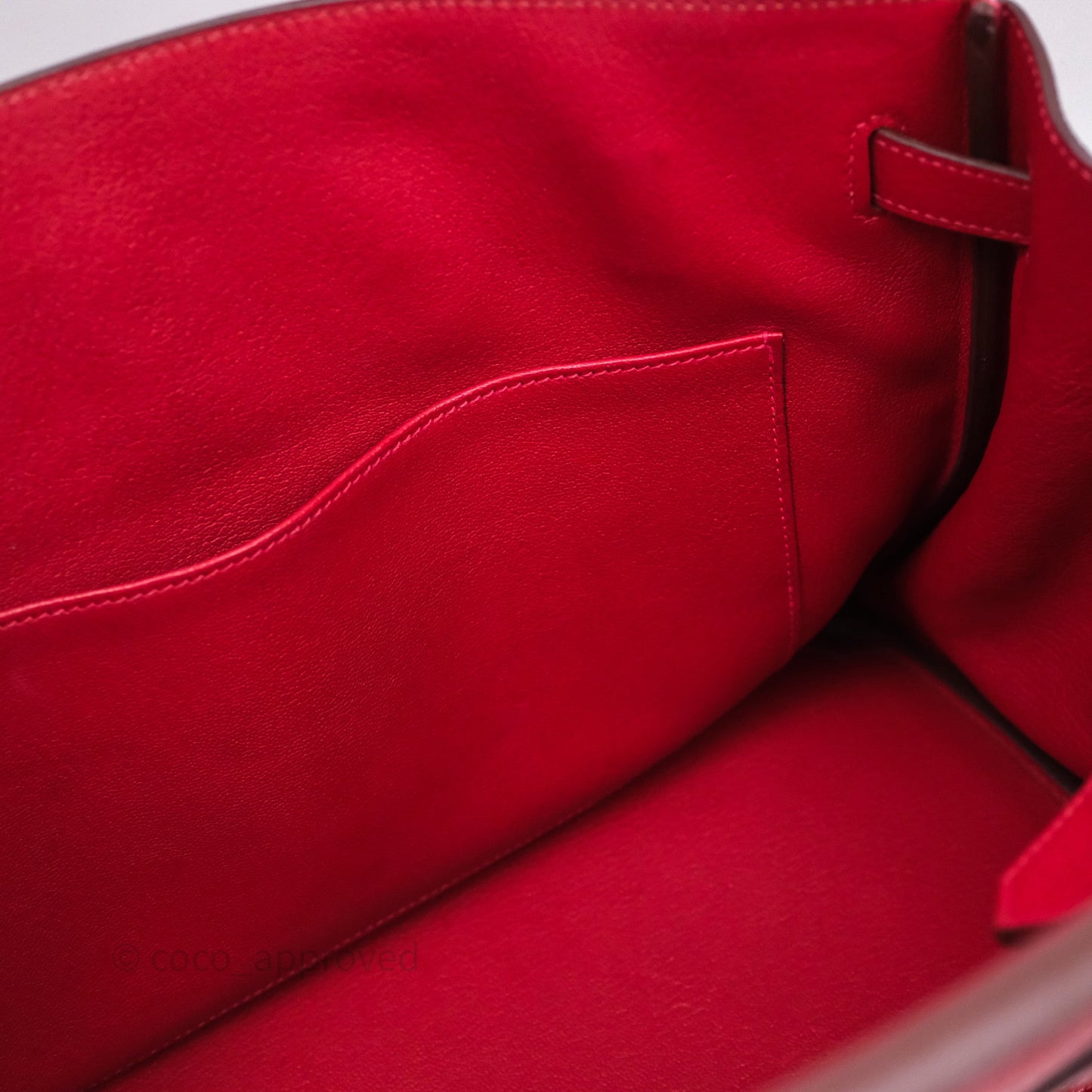 Hermes Birkin 35 Rouge Casaque Clemence Palladium Hardware