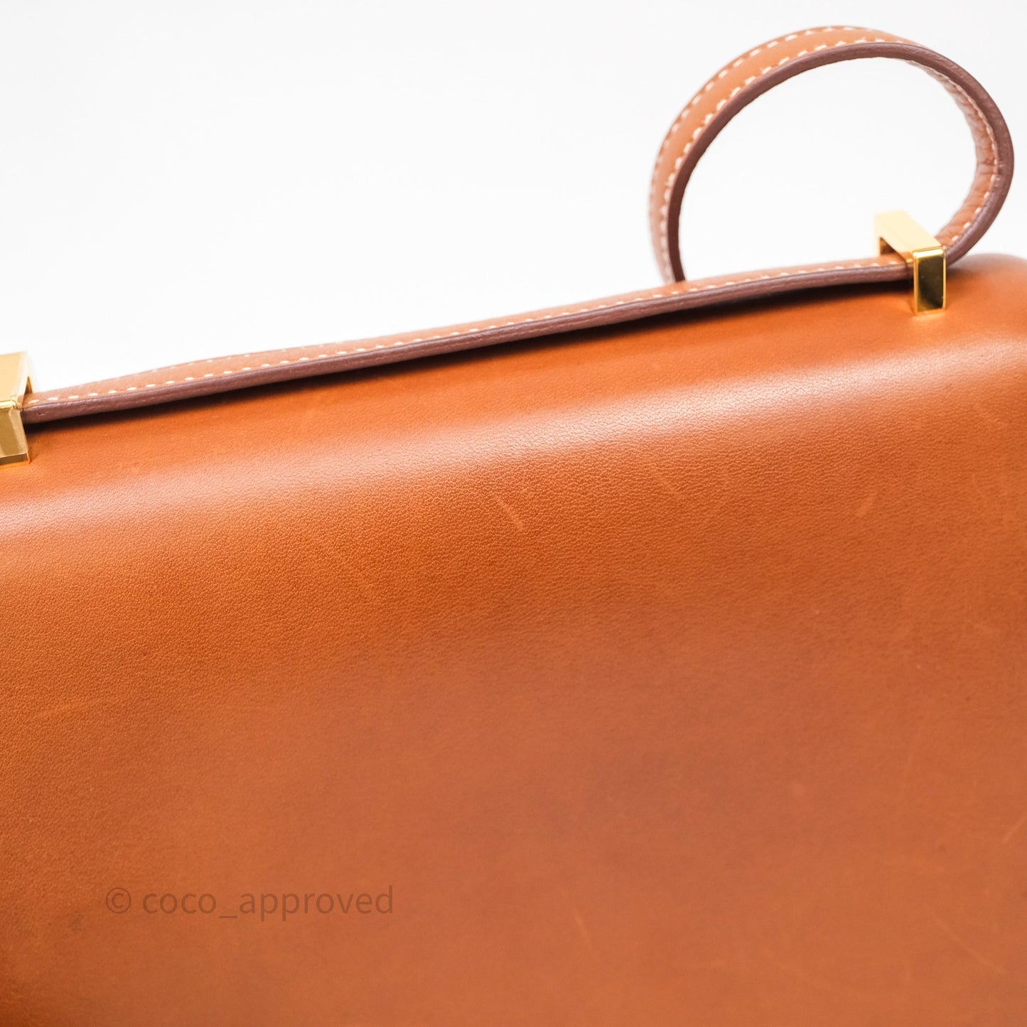 Hermès Constance Mini Smooth Barenia Leather Gold Hardware