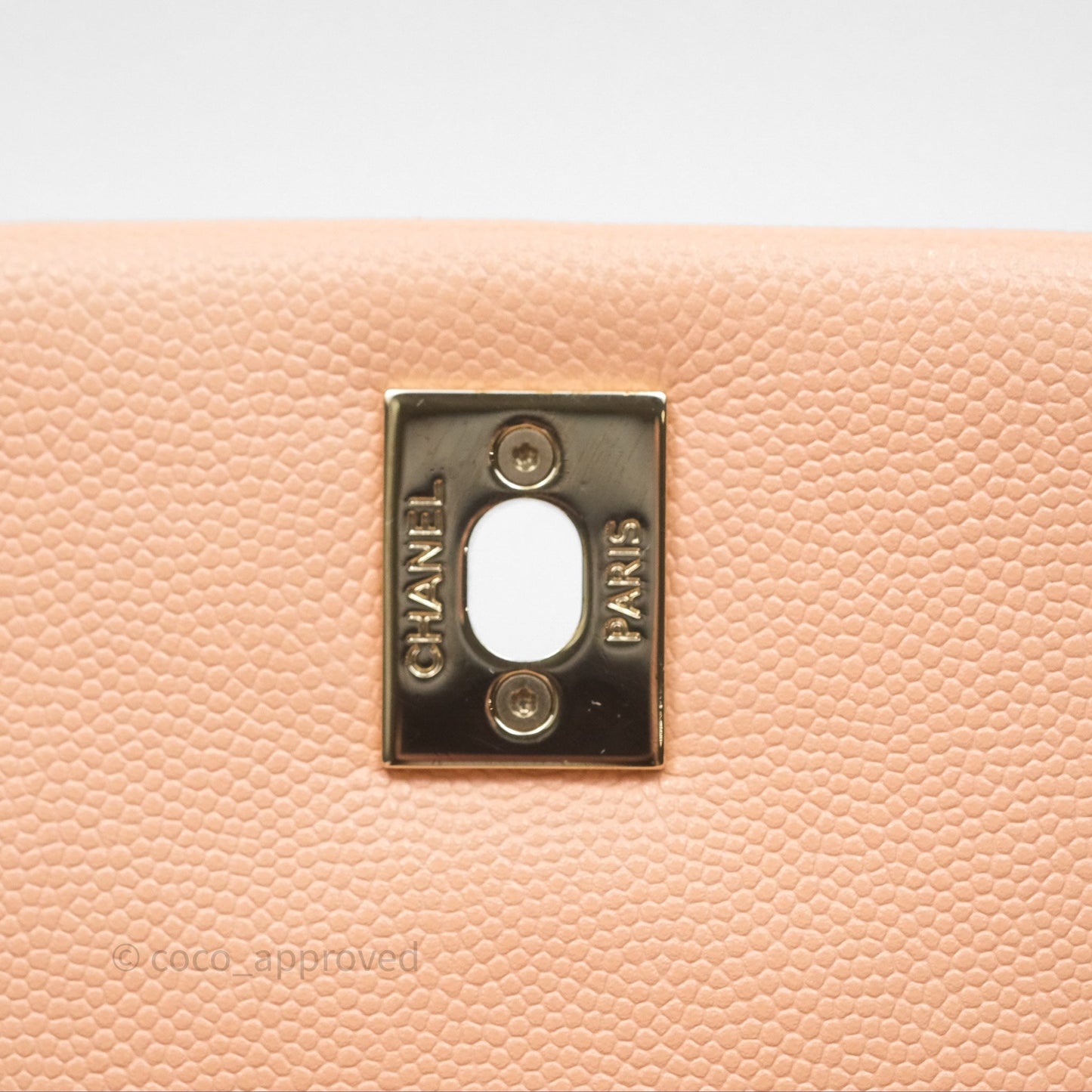 Chanel Small Coco Handle Quilted Pink Beige Caviar Gold Hardware