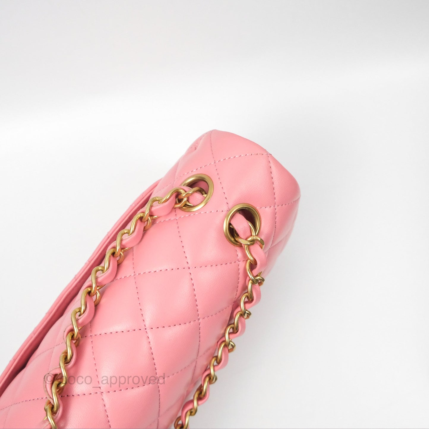 Chanel Small Classic Quilted Flap Pink Lambskin Gold Hardware