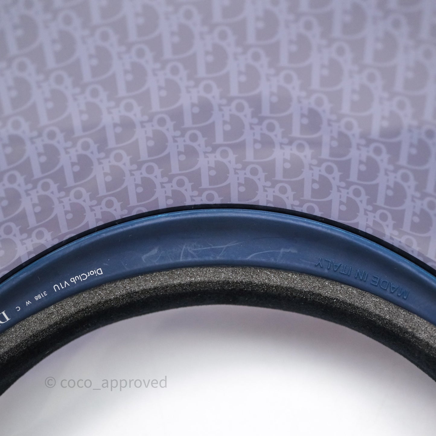 Christian Dior Diorclub V1U Dior Blue Oblique Visor