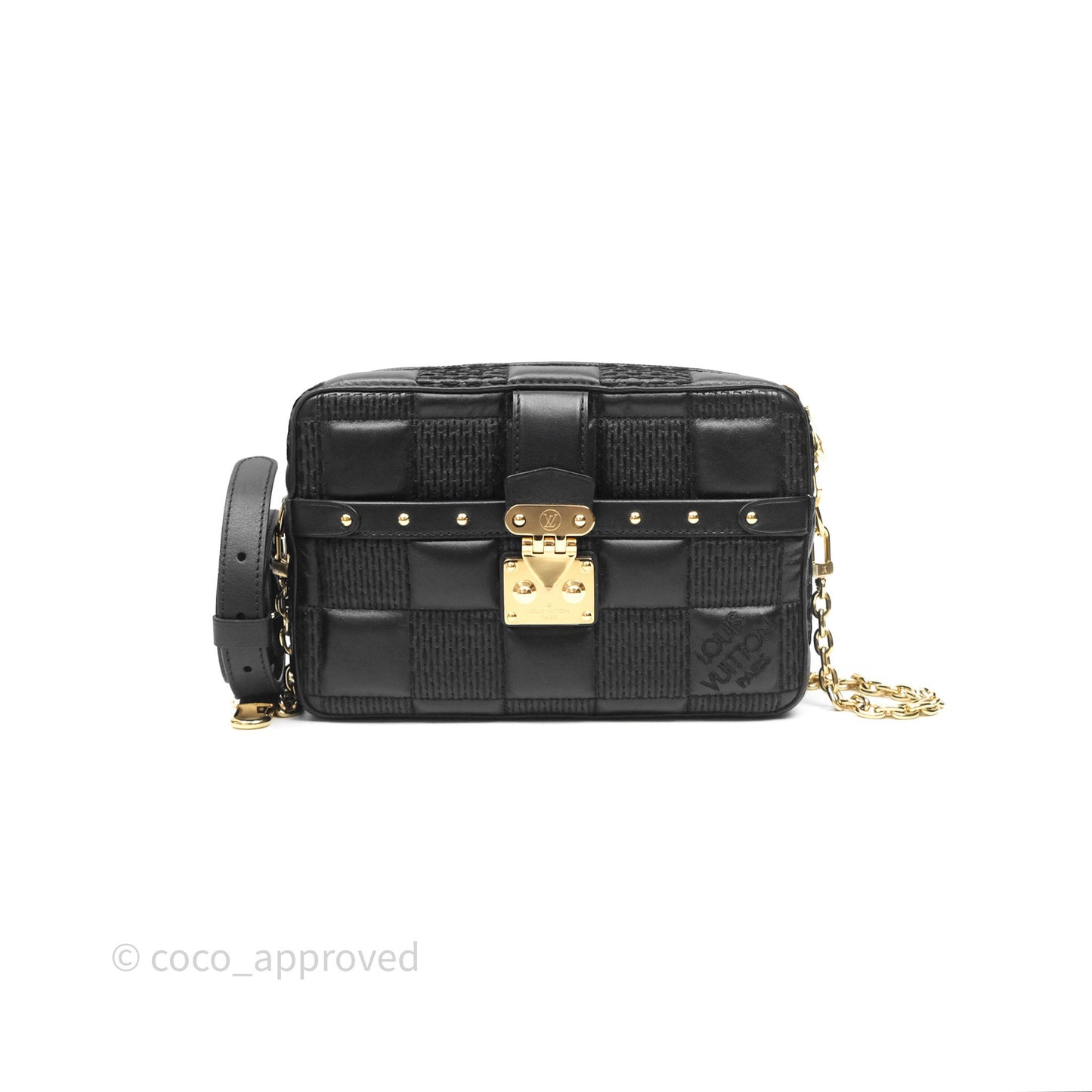 Louis Vuitton Troca PM Quilted Damier Black Lambskin