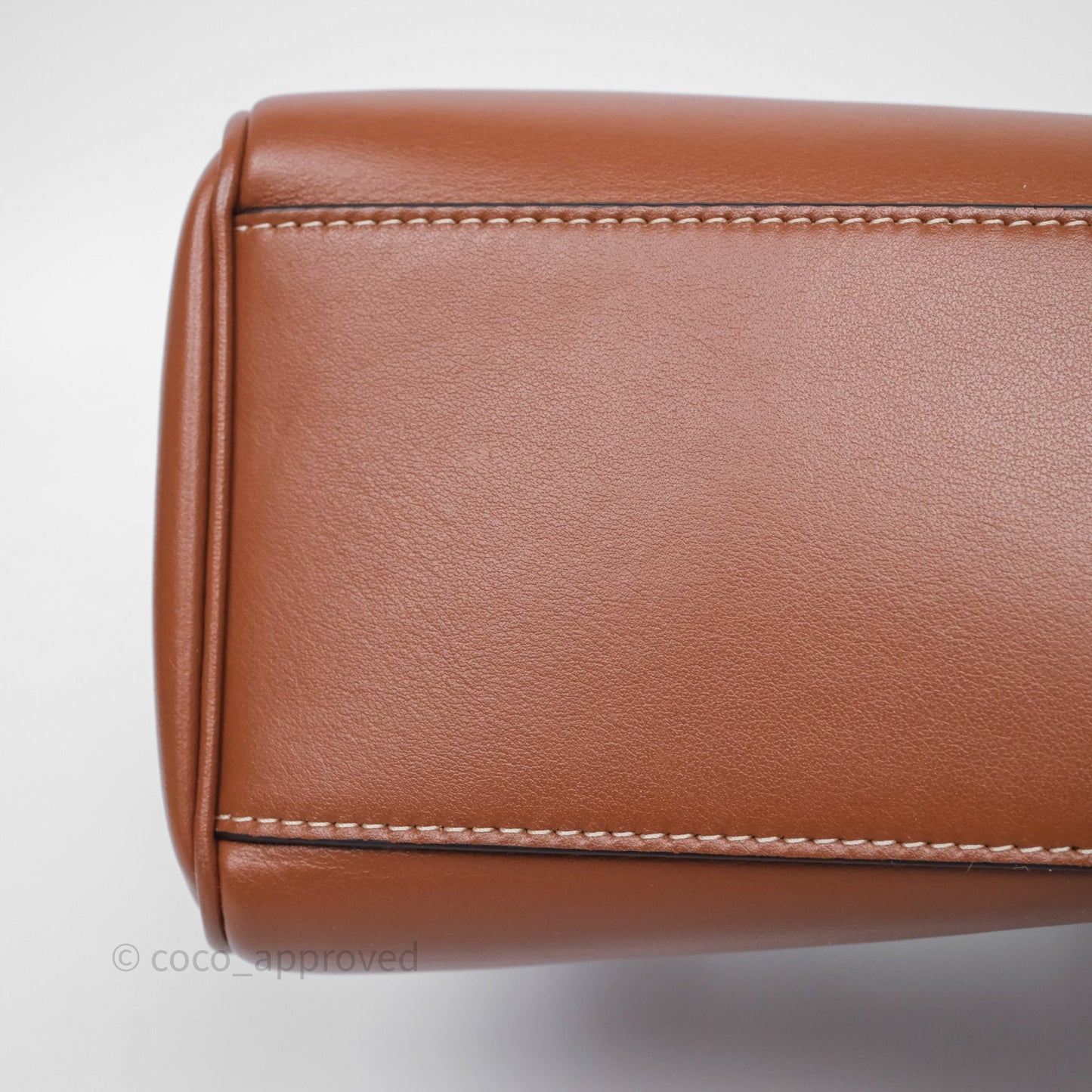 Celine Small Boston Bag Tan Calfskin Gold Hardware