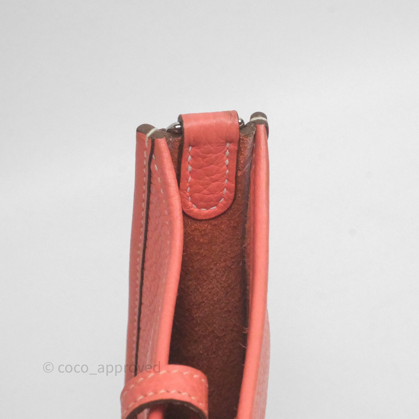 Hermès Mini Evelyne 16 Crevette L5 Clemence Palladium Hardware