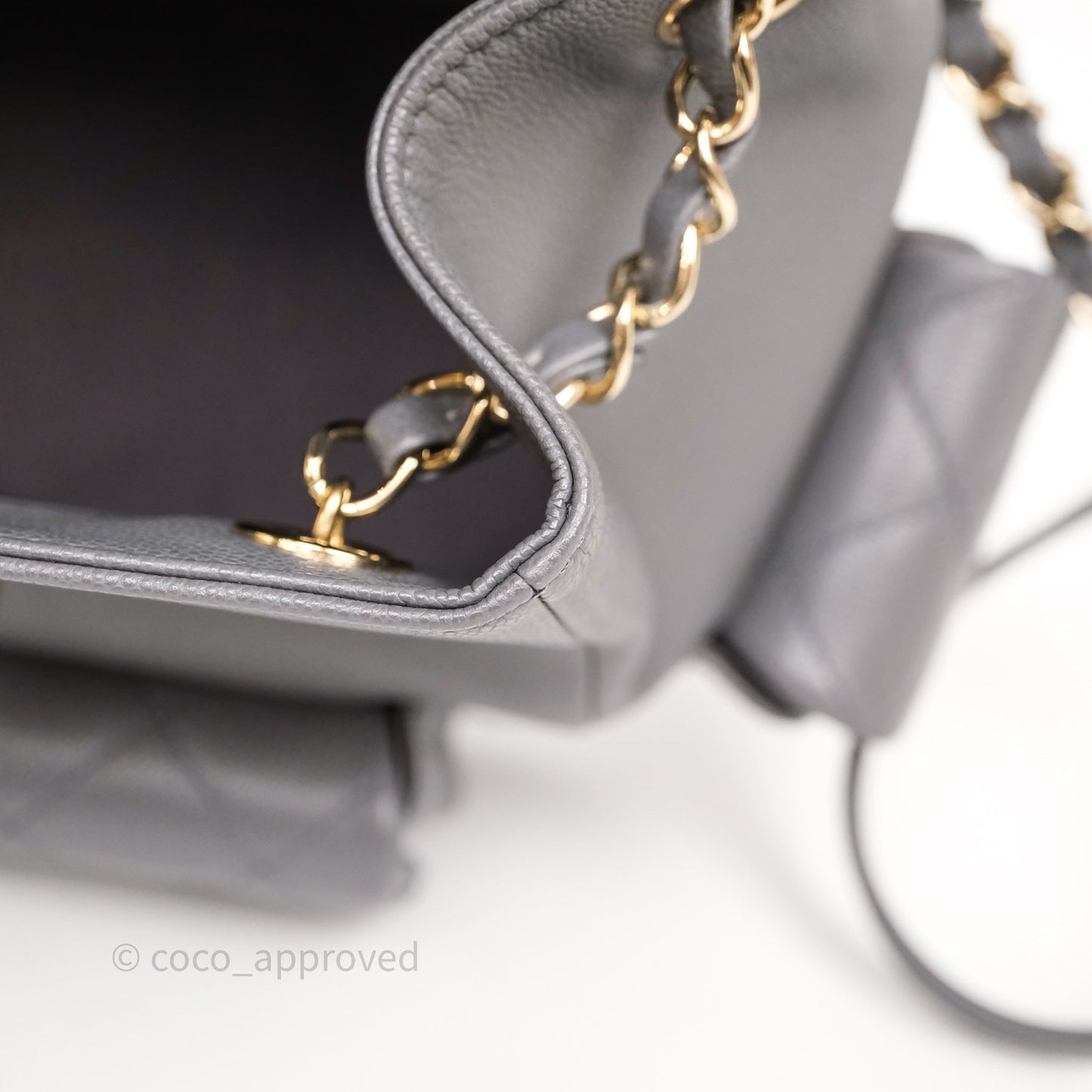 Chanel Small Duma Backpack Dark Grey Caviar Gold Hardware 23K