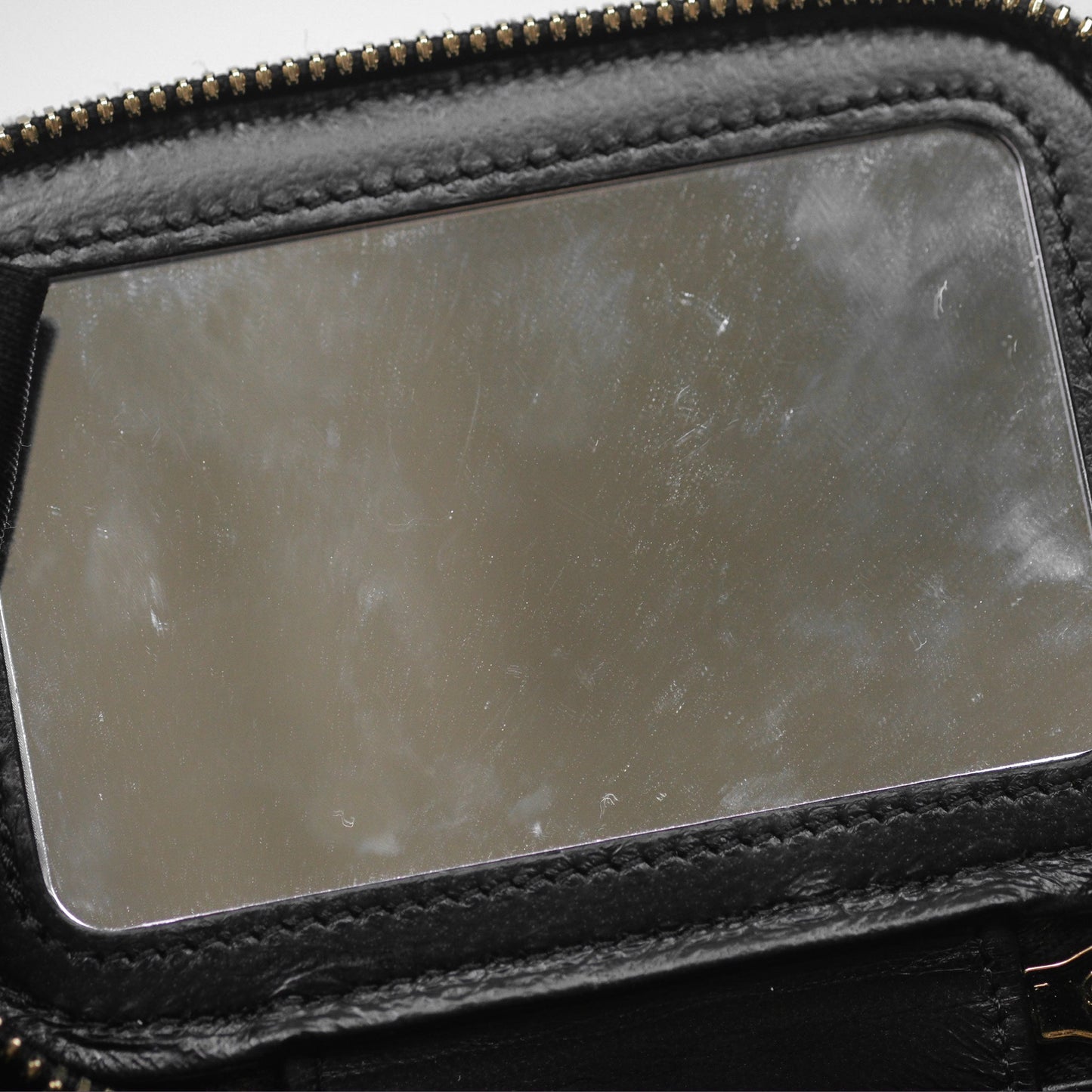 Chanel Mini Metal Top Handle Vanity With Chain Black Lambskin Aged Gold Hardware