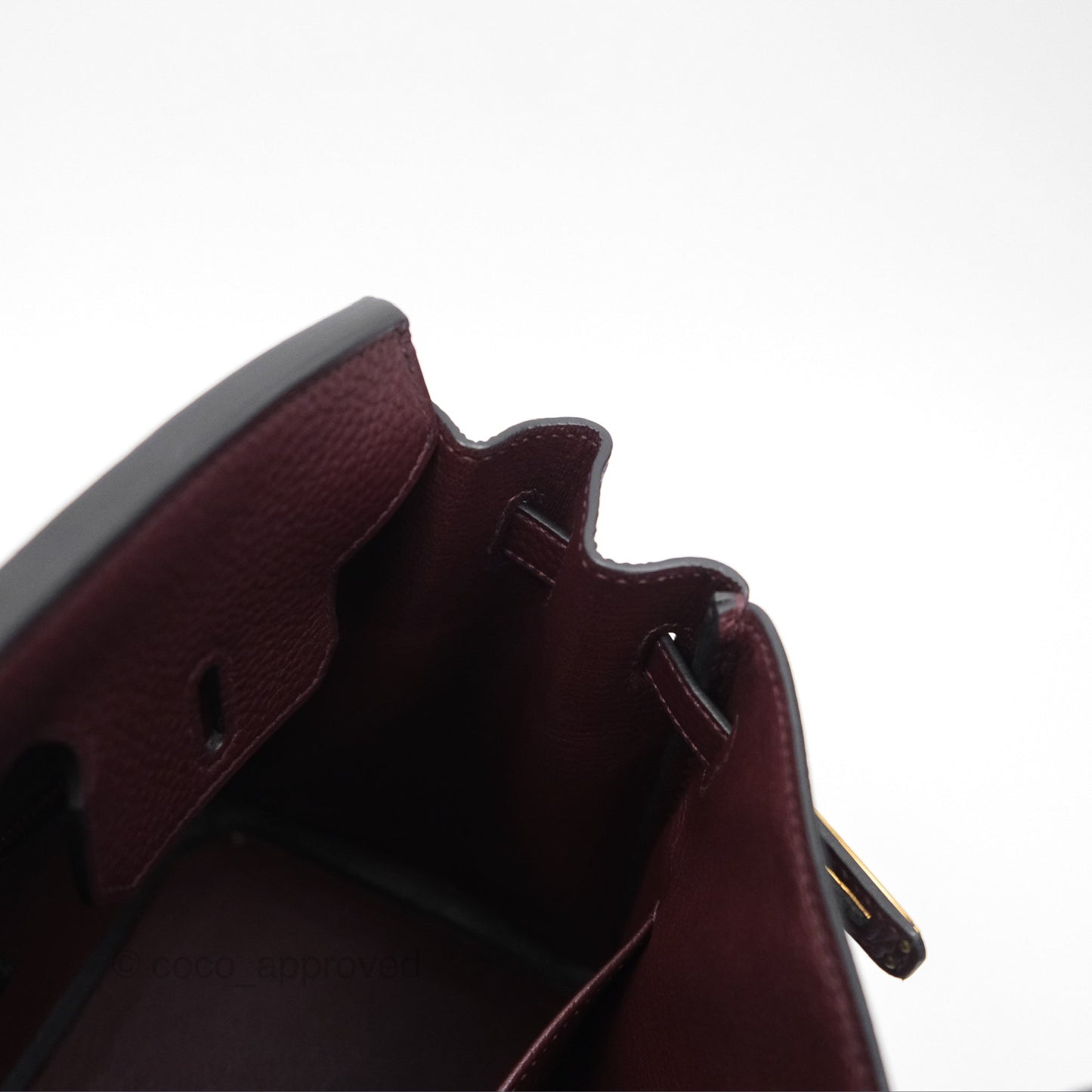 Hermès Birkin 25 Retourne Bordeaux Togo Gold Hardware