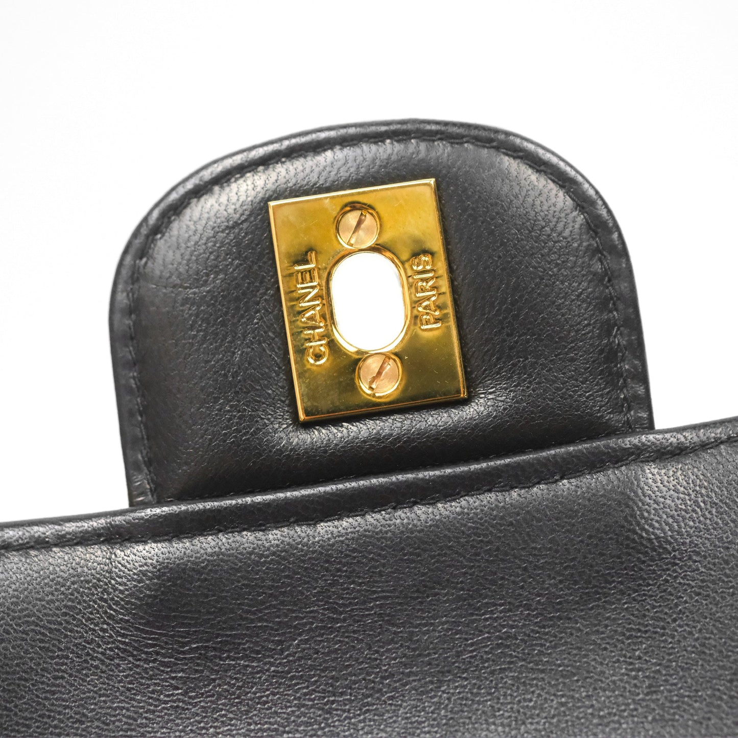 Chanel Vintage Camera Bag Black Lambskin 24K Gold Hardware