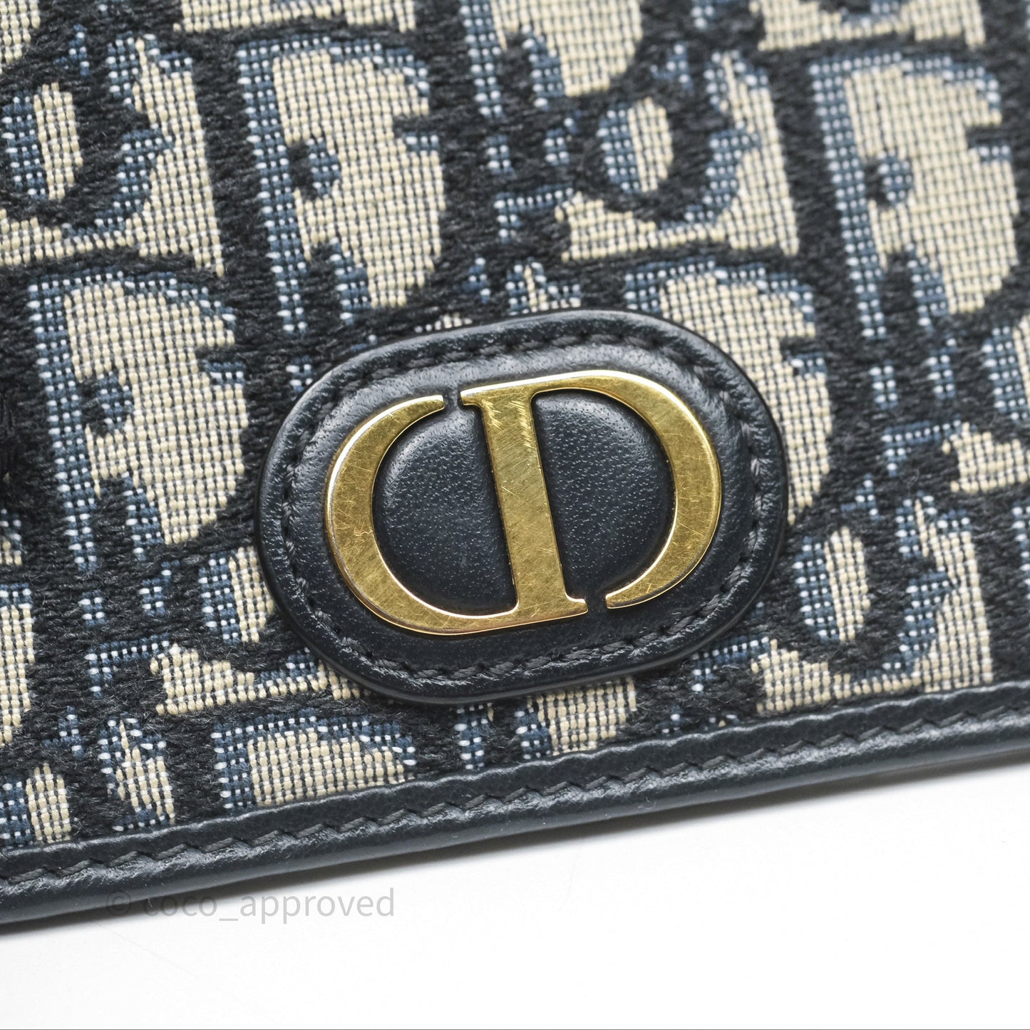 Christian Dior 30 Montaigne Blue Oblique Jacquard Long Wallet