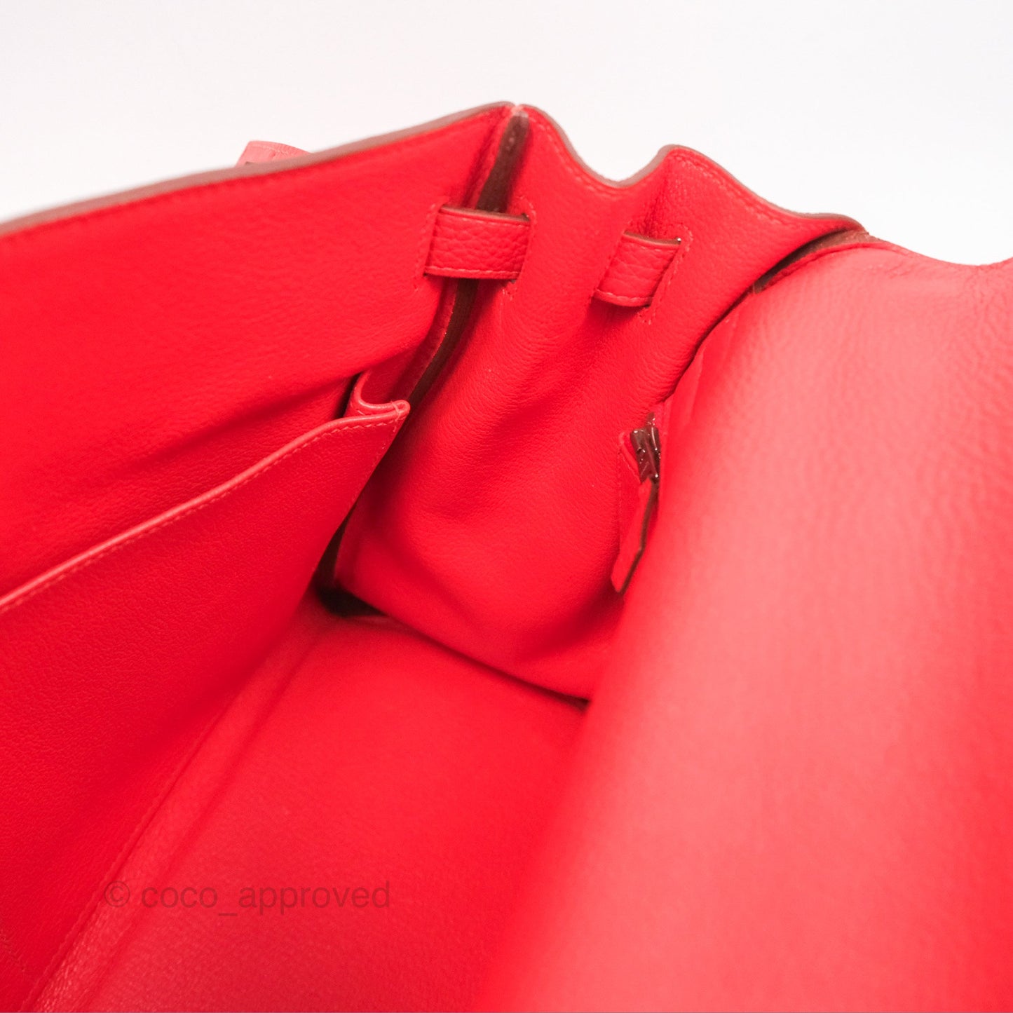 Hermès Kelly 32 Retourne Rose Jaipur Clemence Palladium Hardware