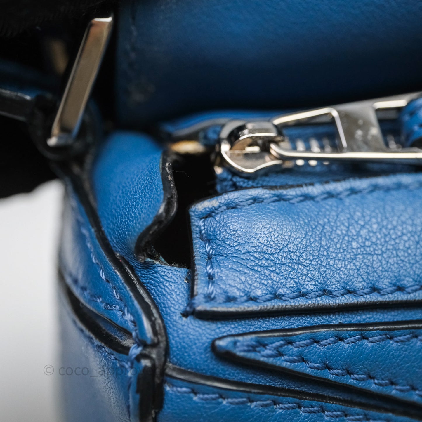 Loewe Mini Puzzle Bag Blue Calfskin
