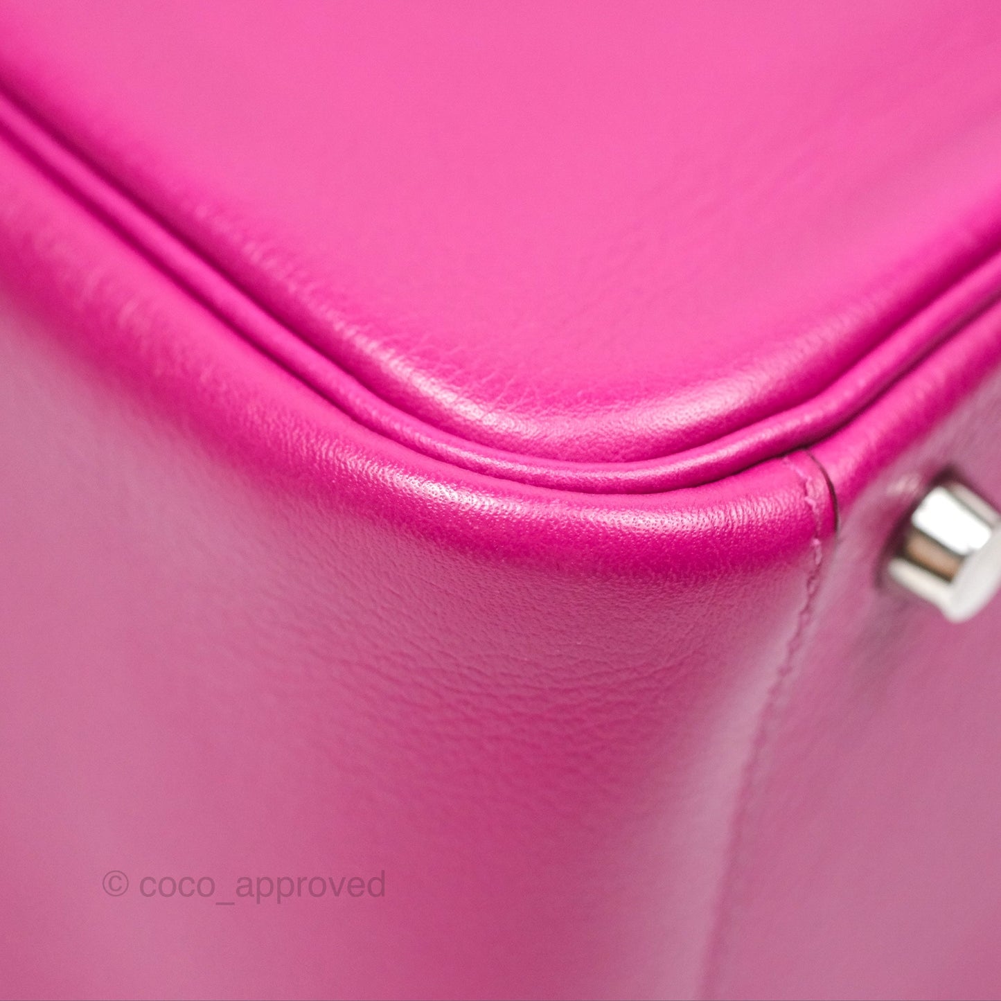 Hermès Lindy 26 Rose Pourpre Evercolor Palladium Hardware