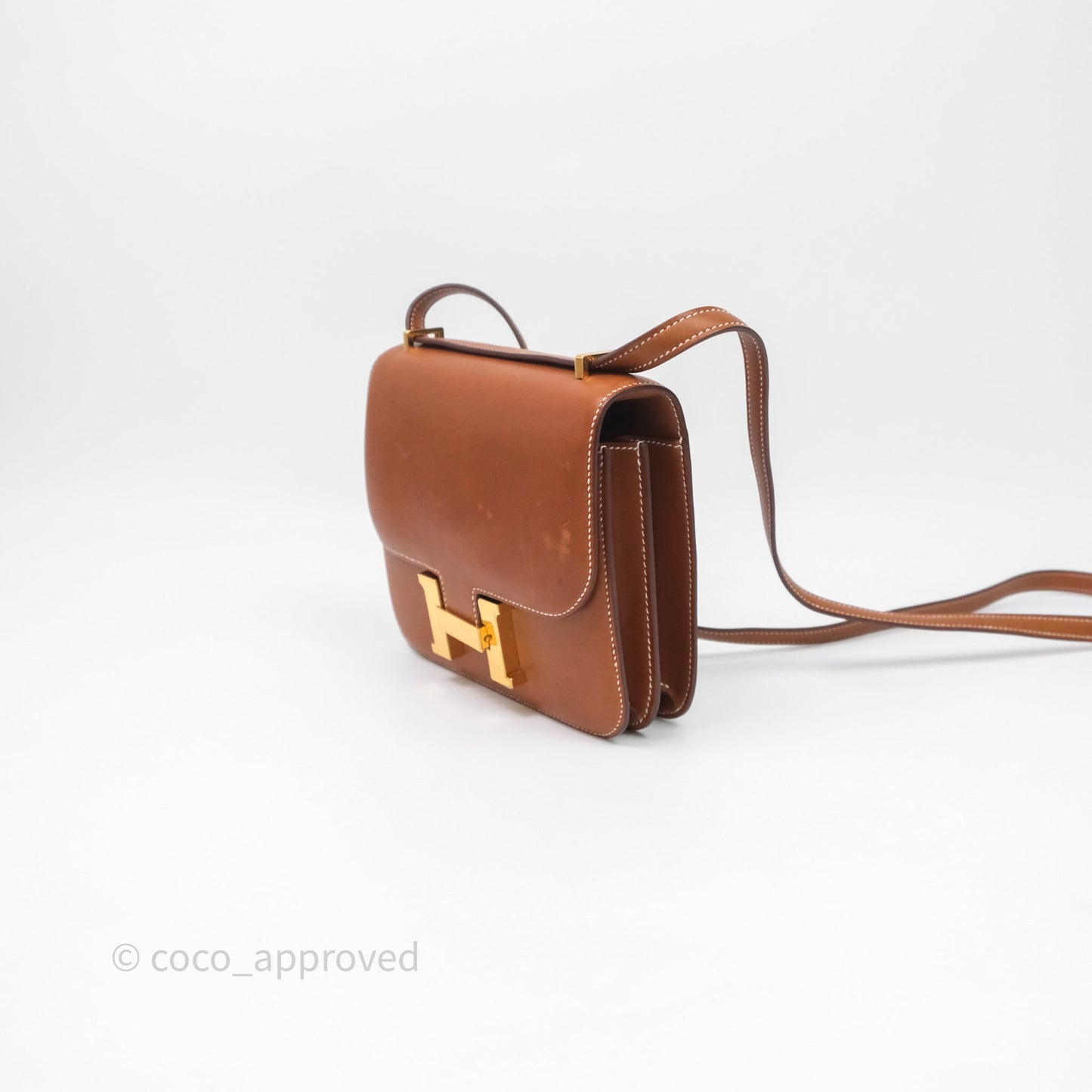 Hermès Constance Mini Smooth Barenia Leather Gold Hardware