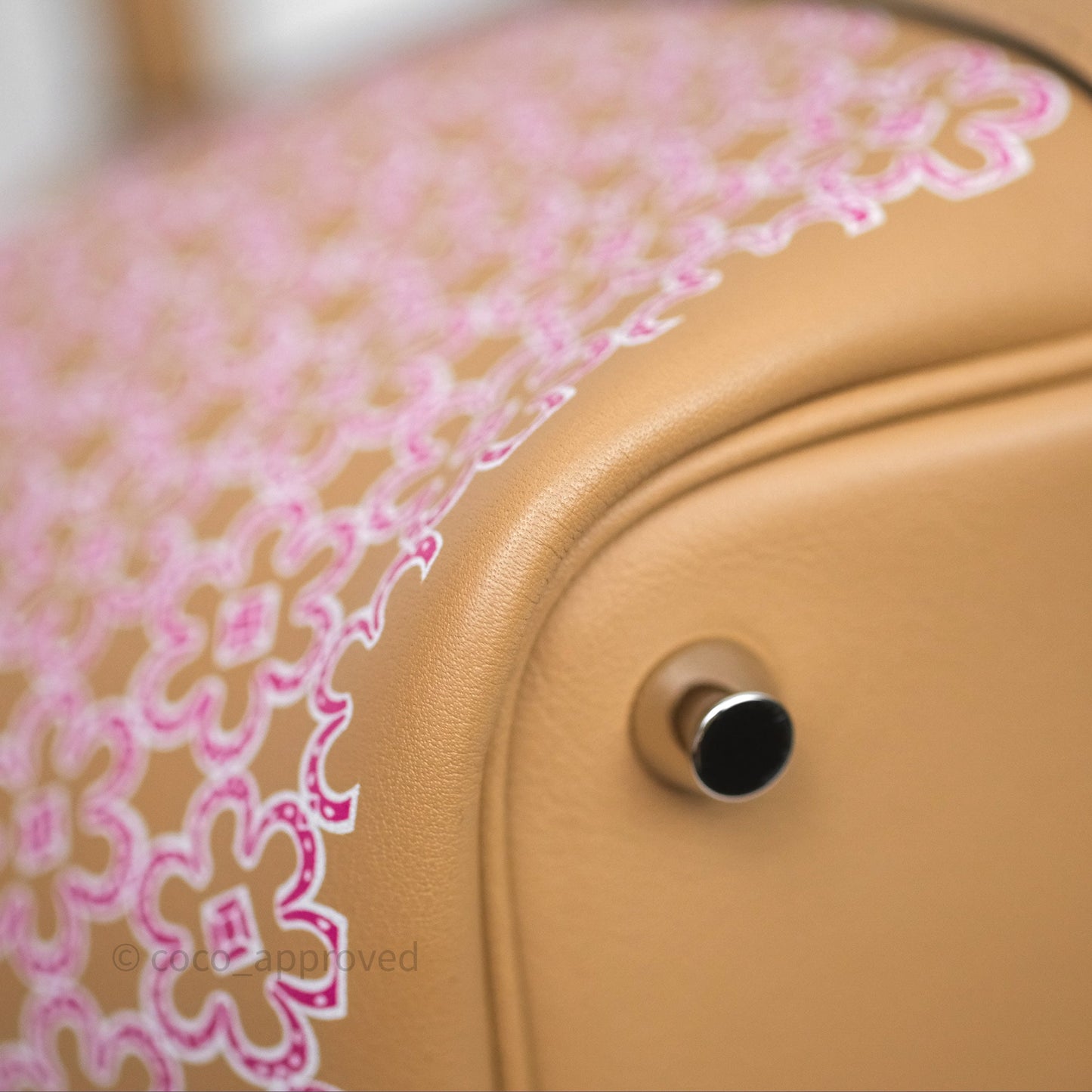 Hermès Picotin Lock 18 Lucky Daisy Chai 0M/ Rose 5T Swift Palladium Hardware