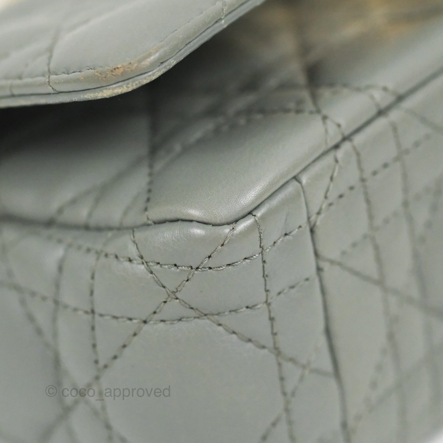 Dior Small Caro Bag Stone Gray Supple Cannage Calfskin