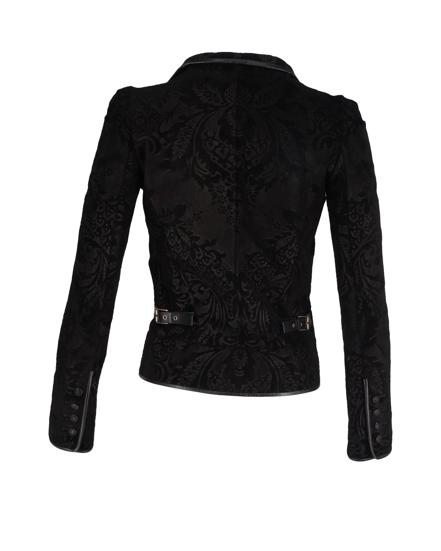Luxury Gucci Trending 2025 Patterned Zip Jacket in Black Velvet