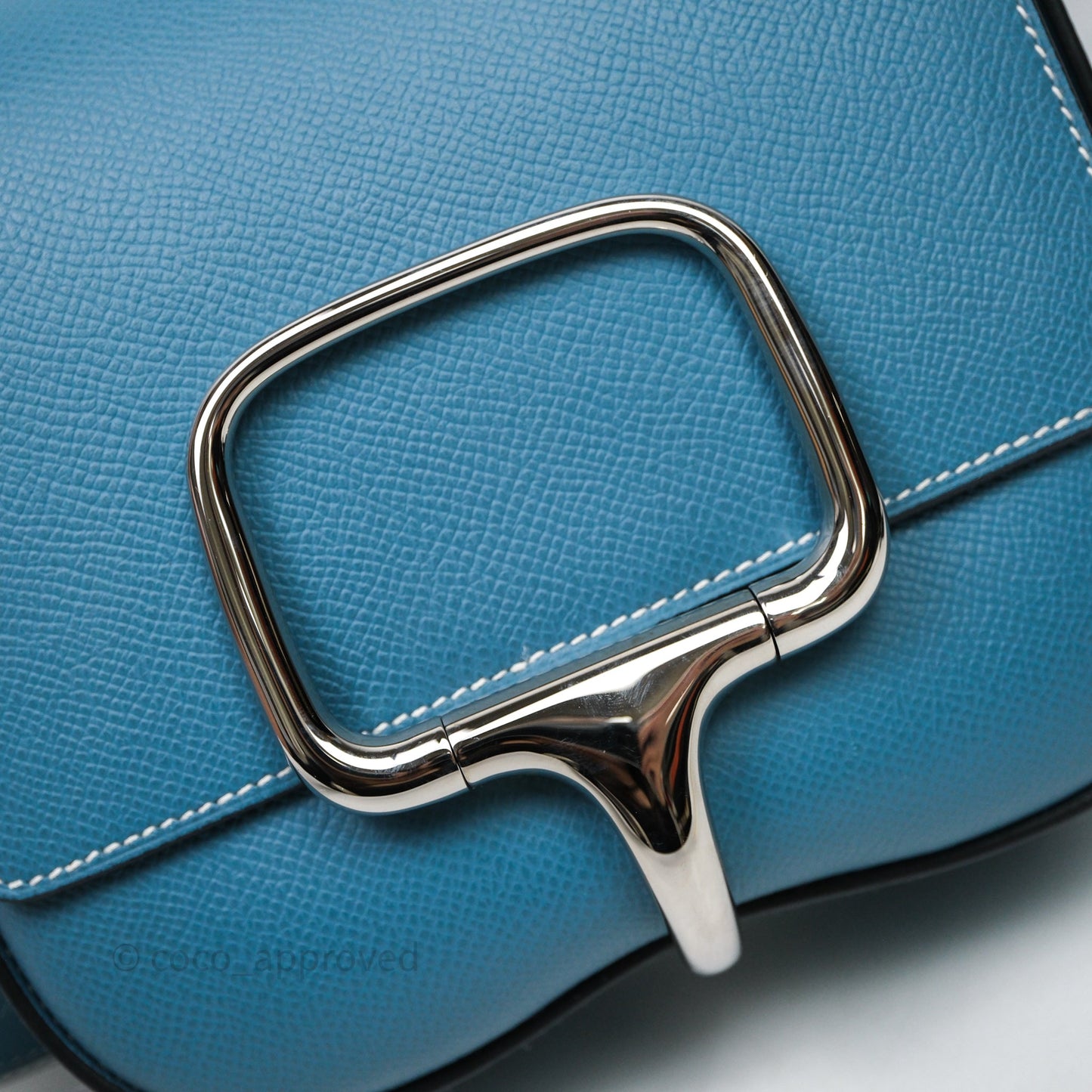 Hermès Della Cavalleria Mini II Bag 18 New Bleu Jean 75 Epsom Palladium Hardware