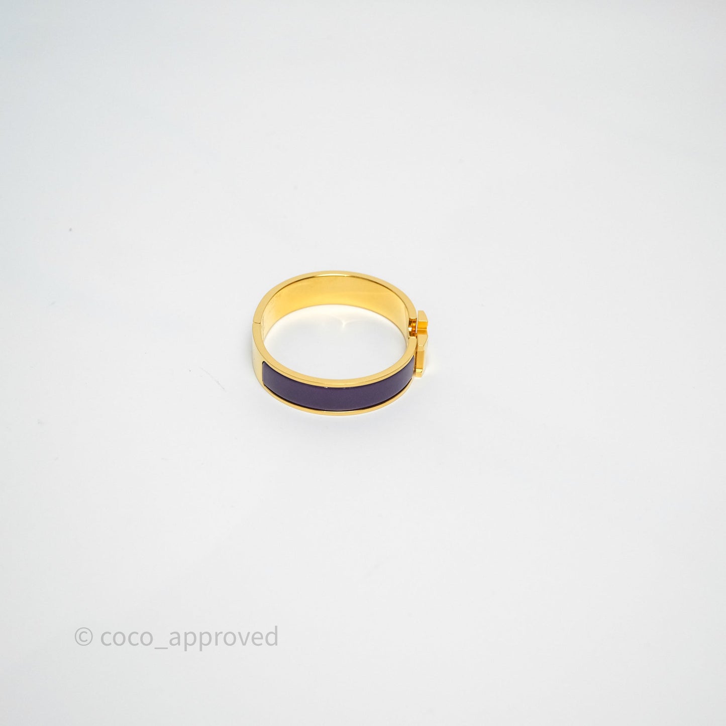 Hermès Clic H Bracelet Anémone Iris Gold Hardware
