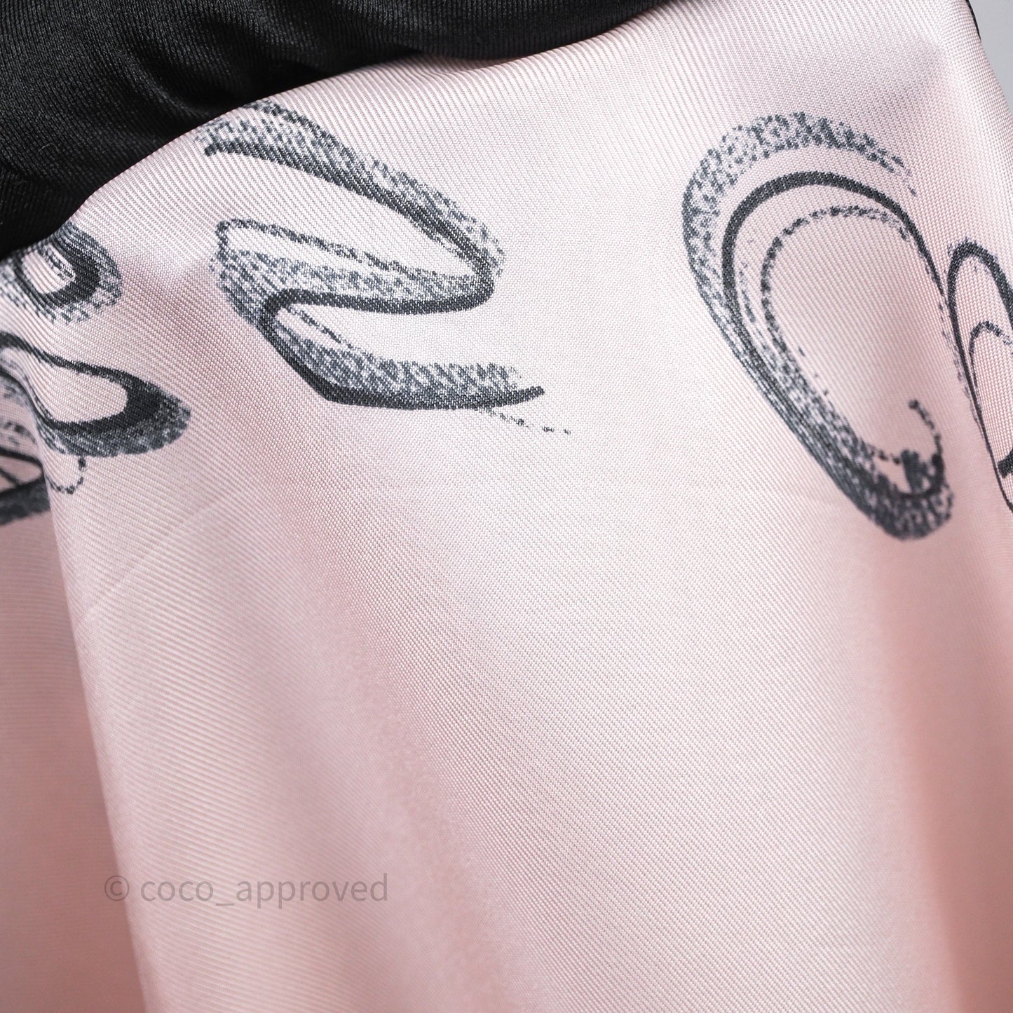 Chanel Logo Pink Silk Scarf 90