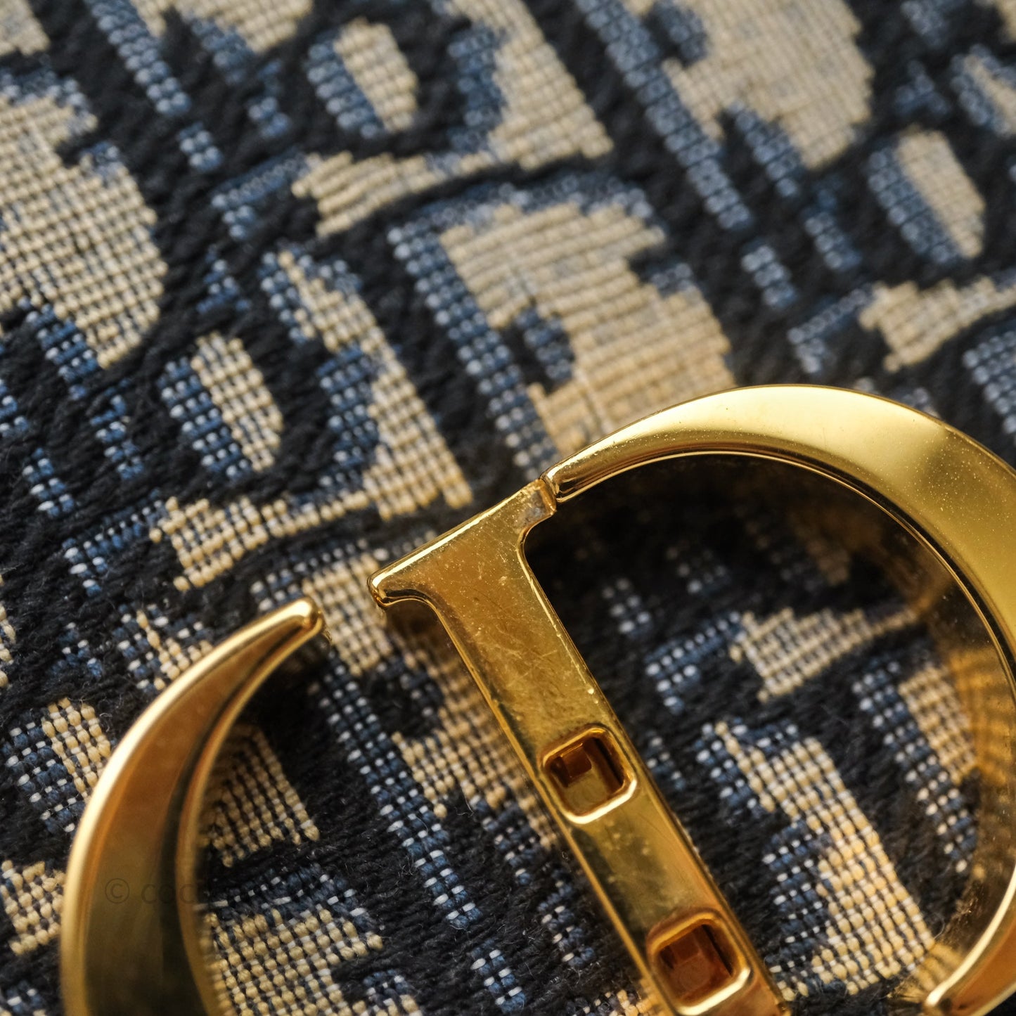 Christian Dior 30 Montaigne Bag Blue Dior Oblique Jacquard