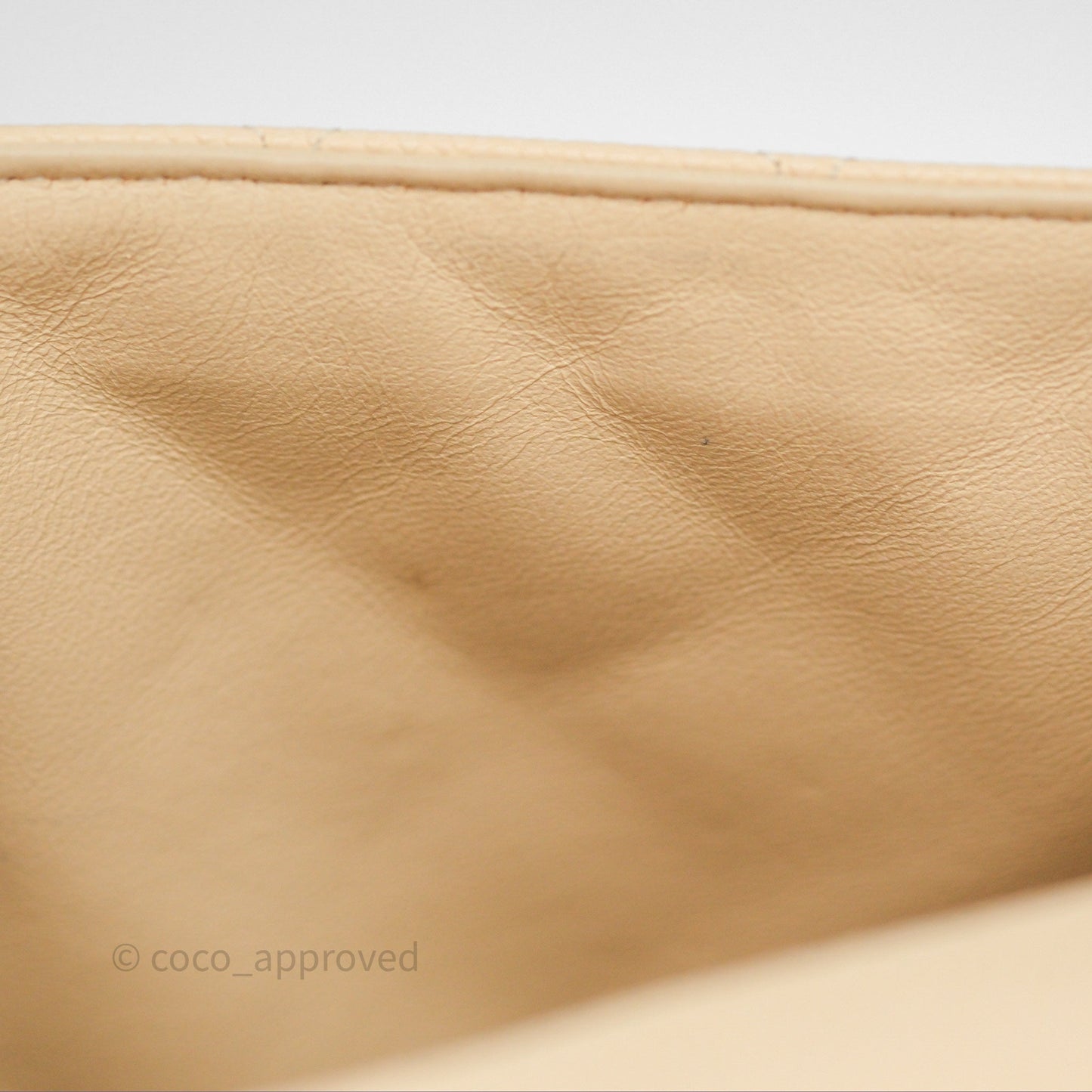Chanel Jumbo Single Flap Beige Caviar Silver Hardware