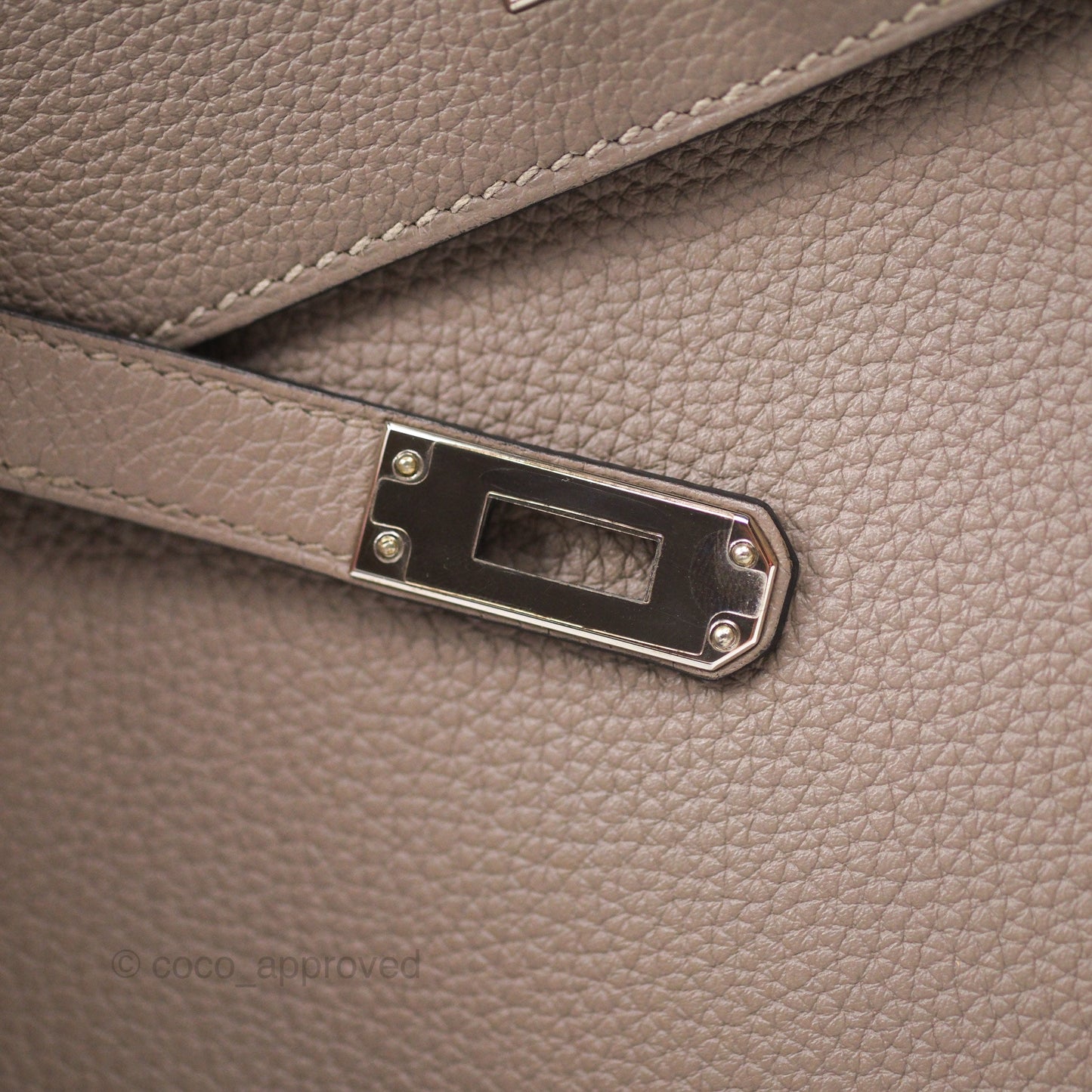 Hermès Retourne Kelly 25 Gris Asphalte M8 Togo Palladium Hardware
