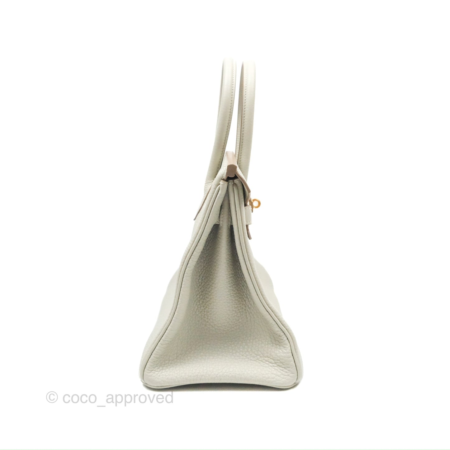 Hermès Retourne Birkin 30 Gris Perle 80 Togo Gold Hardware