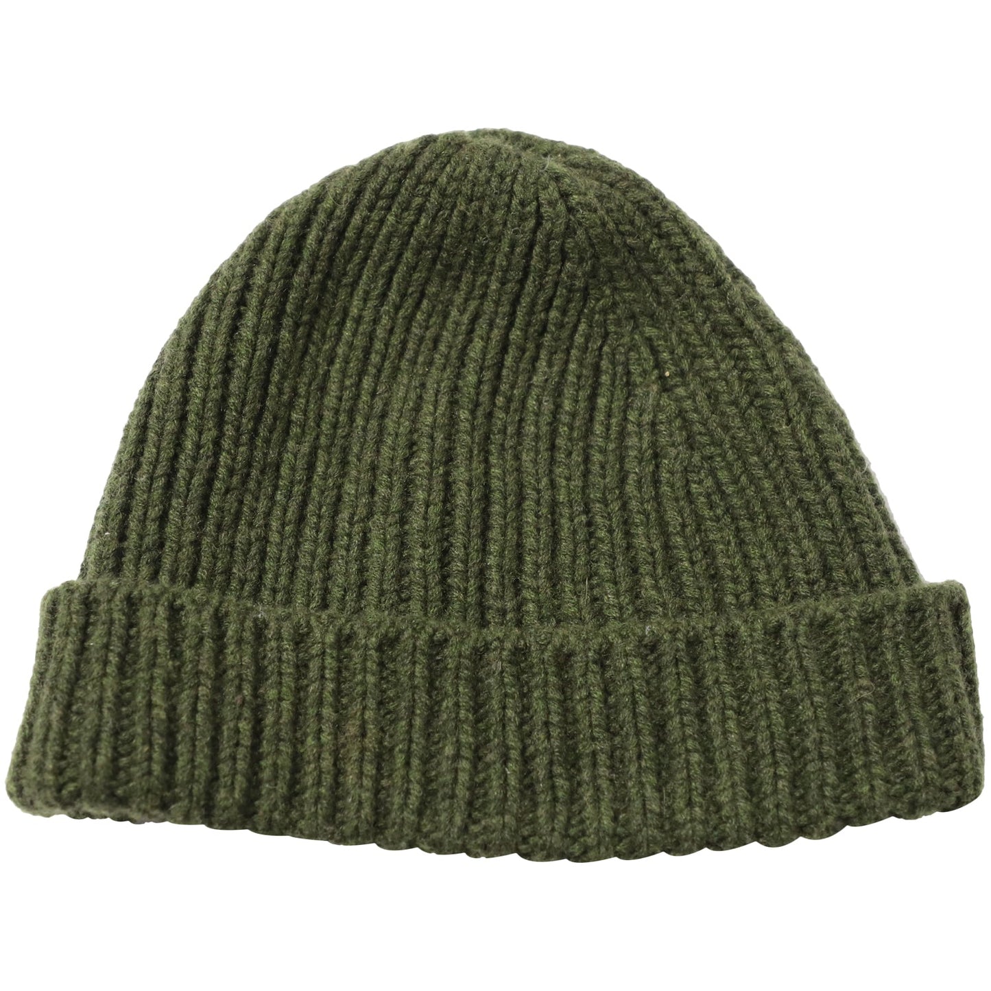 Luxury Bottega Veneta Ribbed Beanie in Green Cashmere