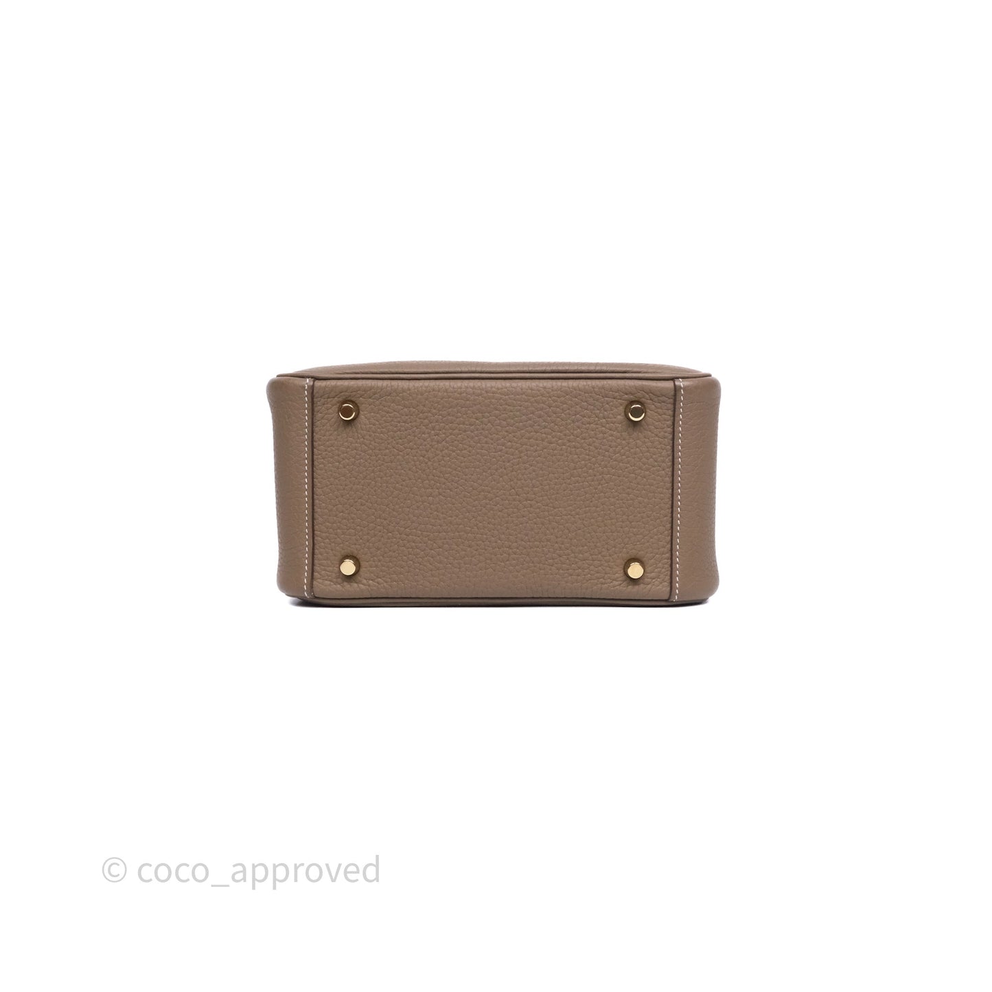 Hermès Mini Lindy 20 Etoupe 18 Clemence Gold Hardware