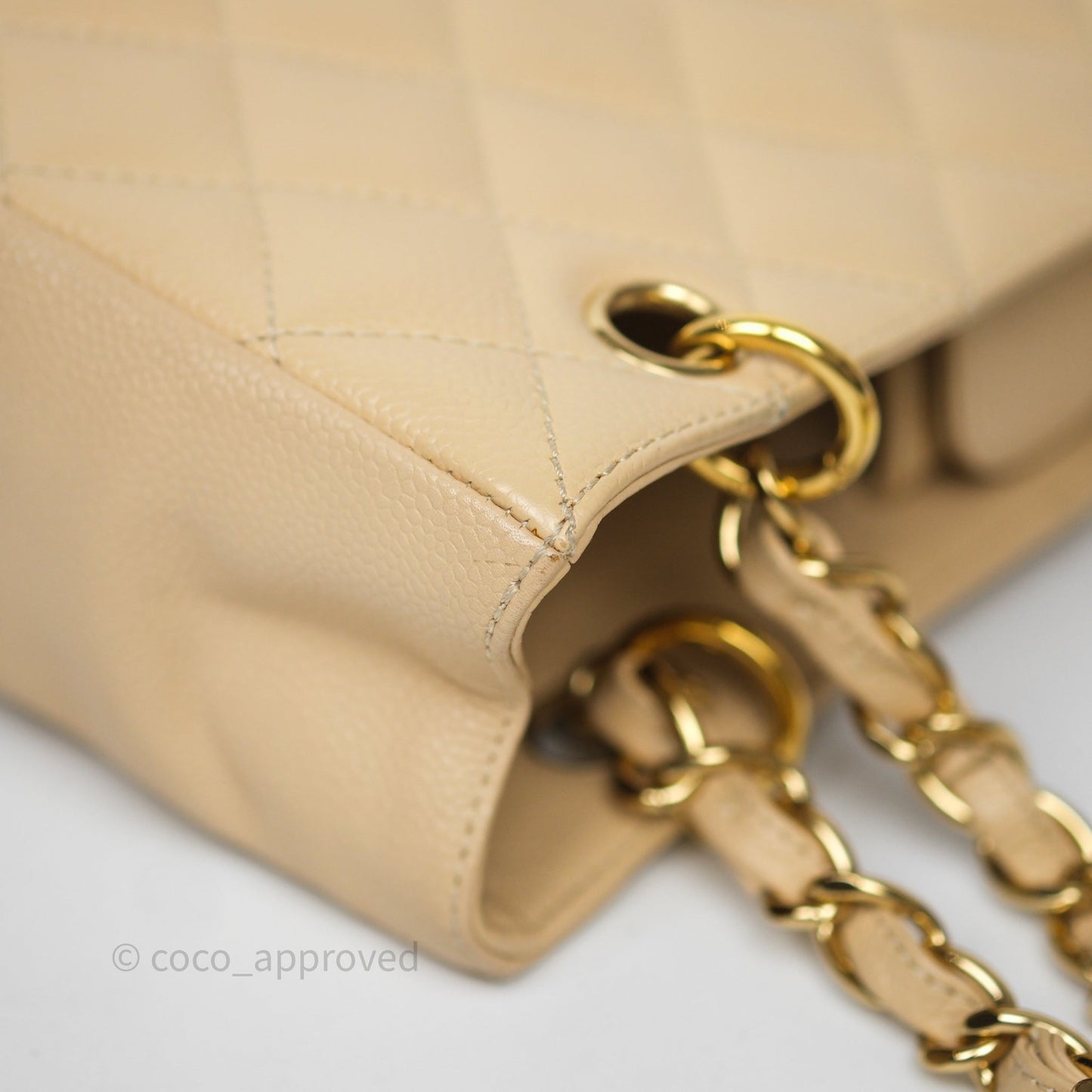 Chanel PST Tote Beige Caviar Gold Hardware