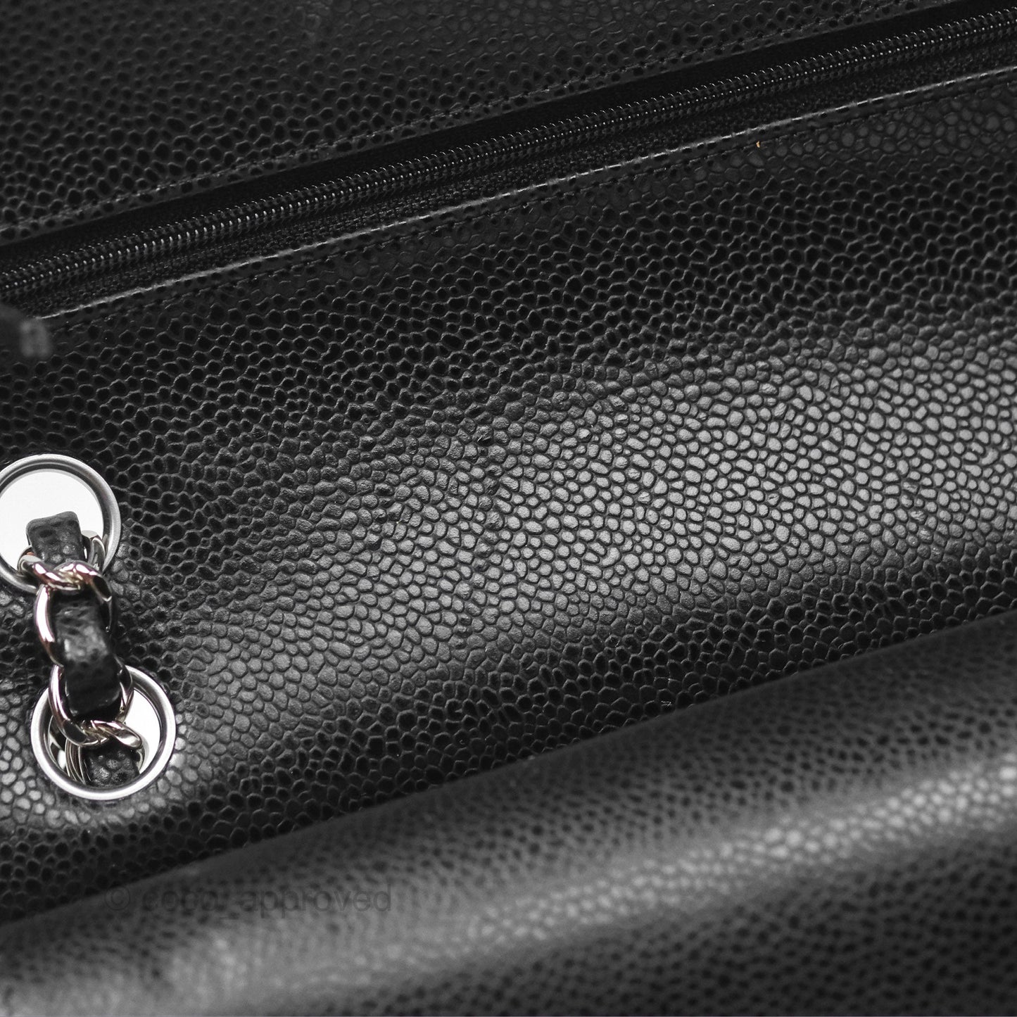 Chanel Small Classic Flap Quilted Black Caviar Silver Hardware