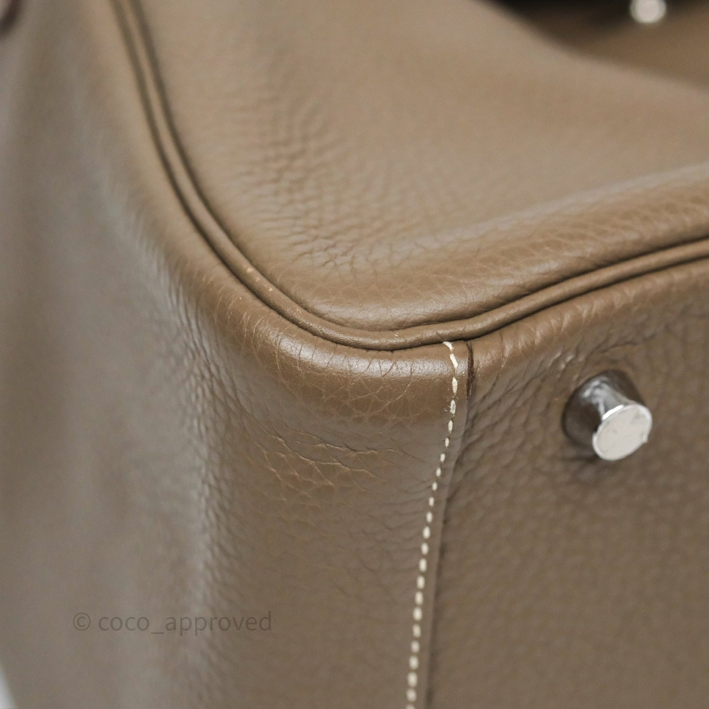 Hermès Lindy 30 Etoupe 18 Clemence Palladium Hardware