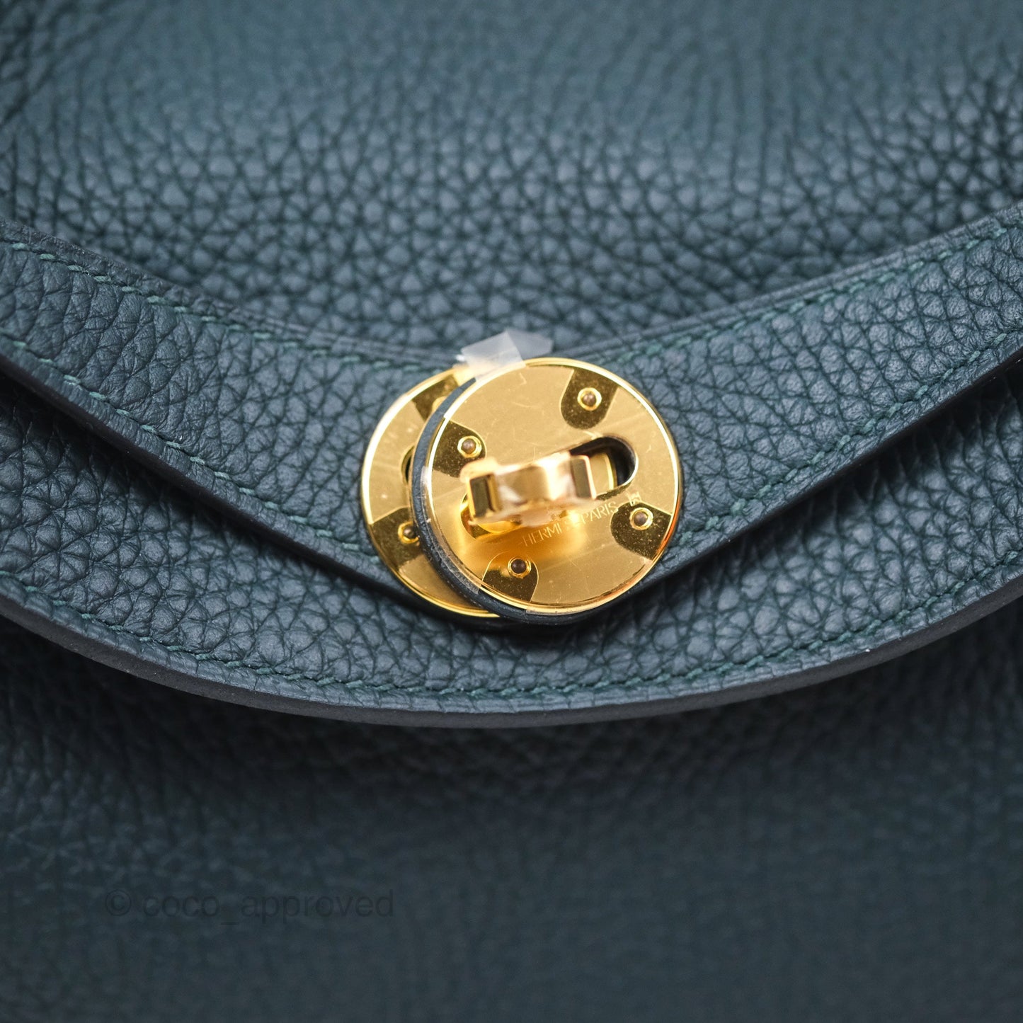 Hermès Lindy 26 Vert Cypress 6O Clemence Gold Hardware
