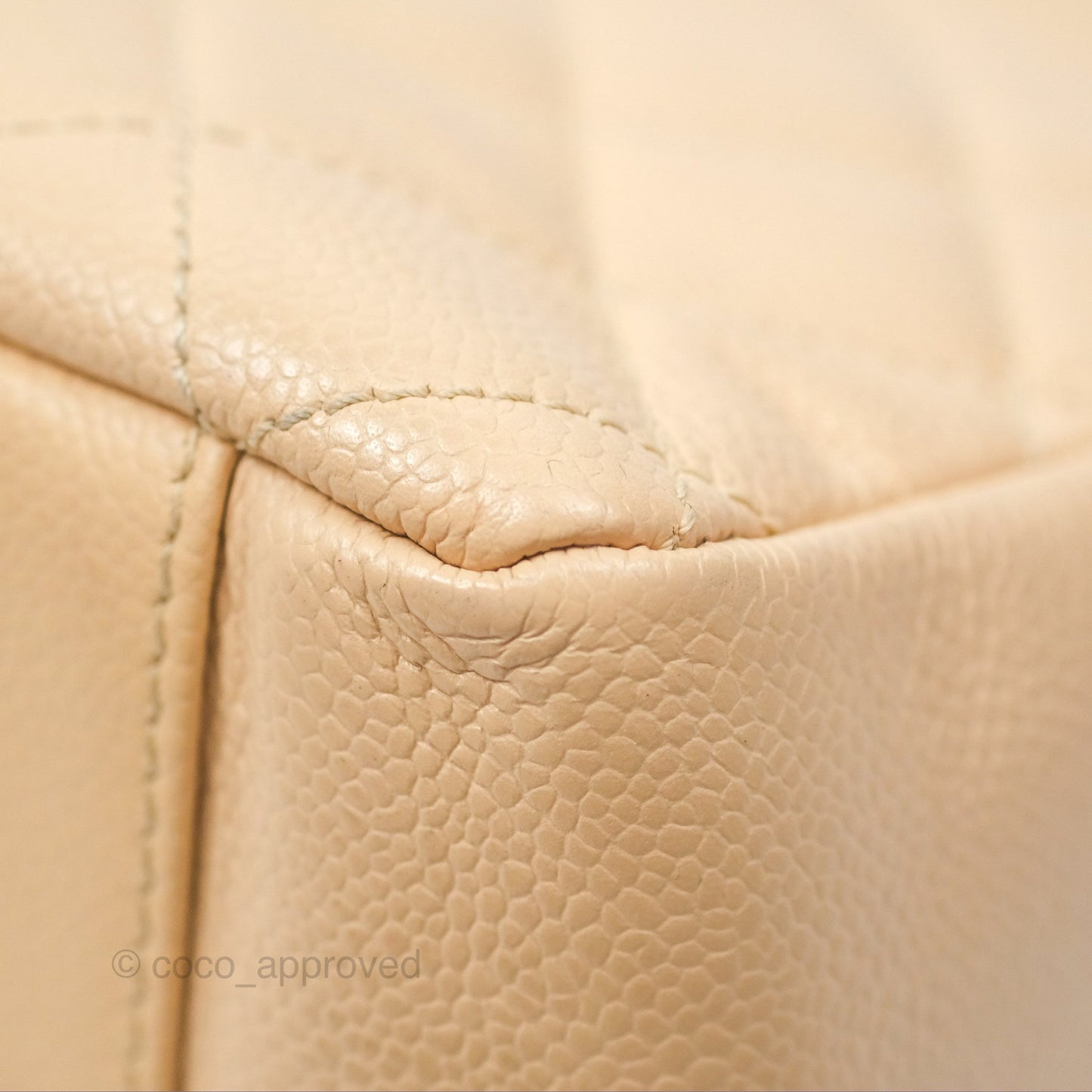 Chanel GST Beige Caviar Gold Hardware