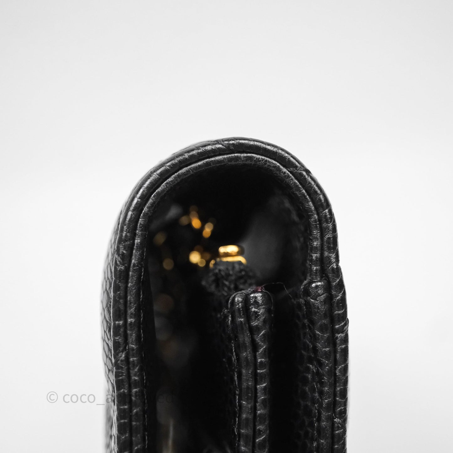 Chanel Quilted WOC Black Caviar Gold Hardware