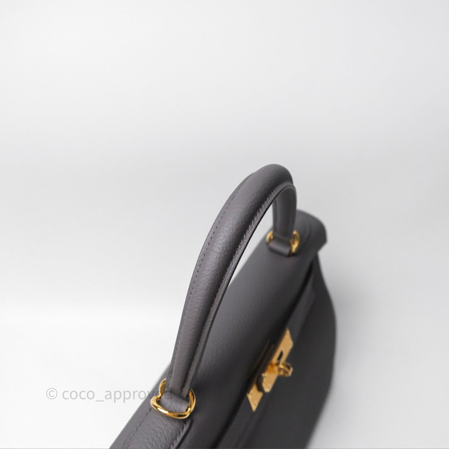 Hermès Kelly II 28 Retourne Etain 8F Togo Gold Hardware