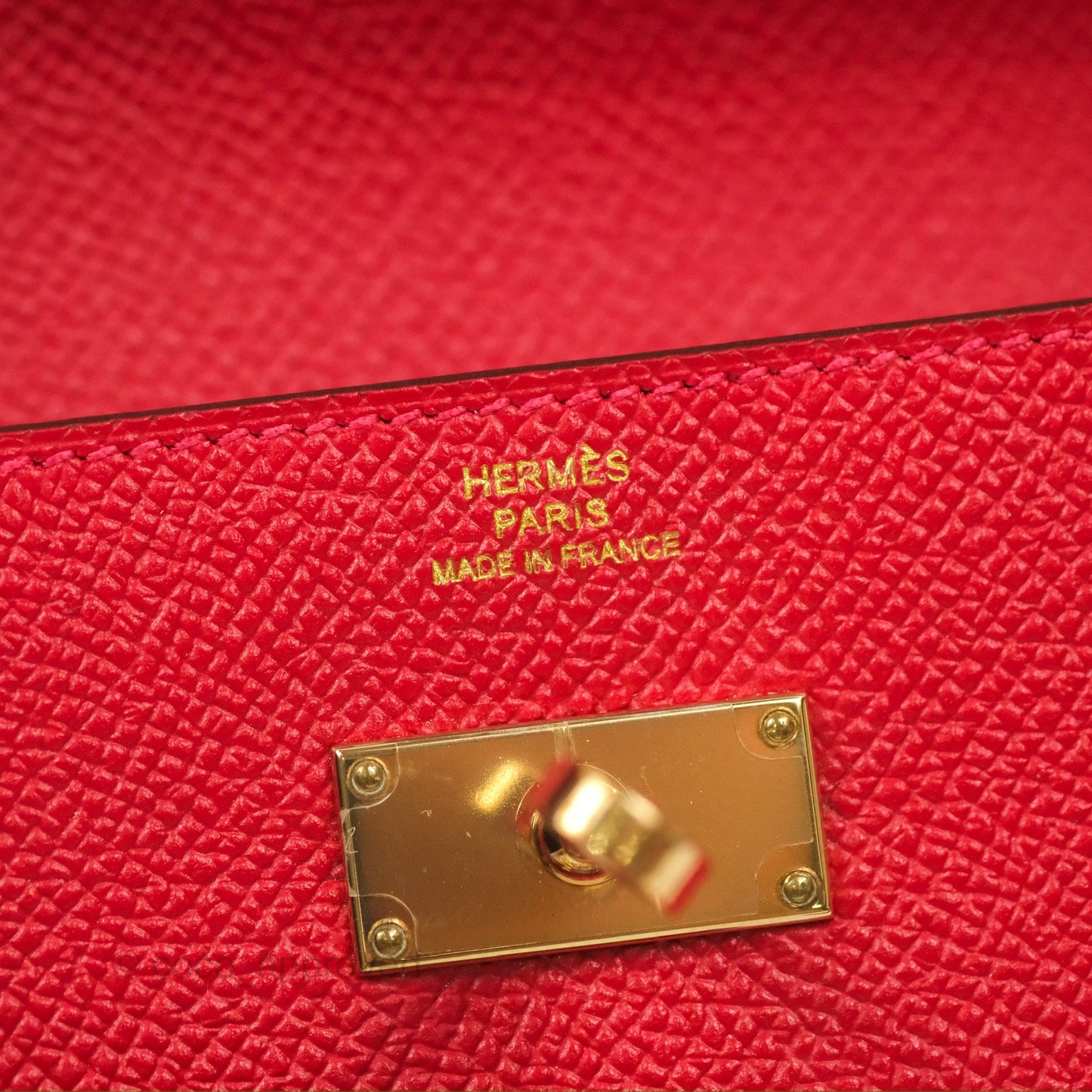 Hermès Kelly Wallet Rouge Casaque Epsom Gold Hardware
