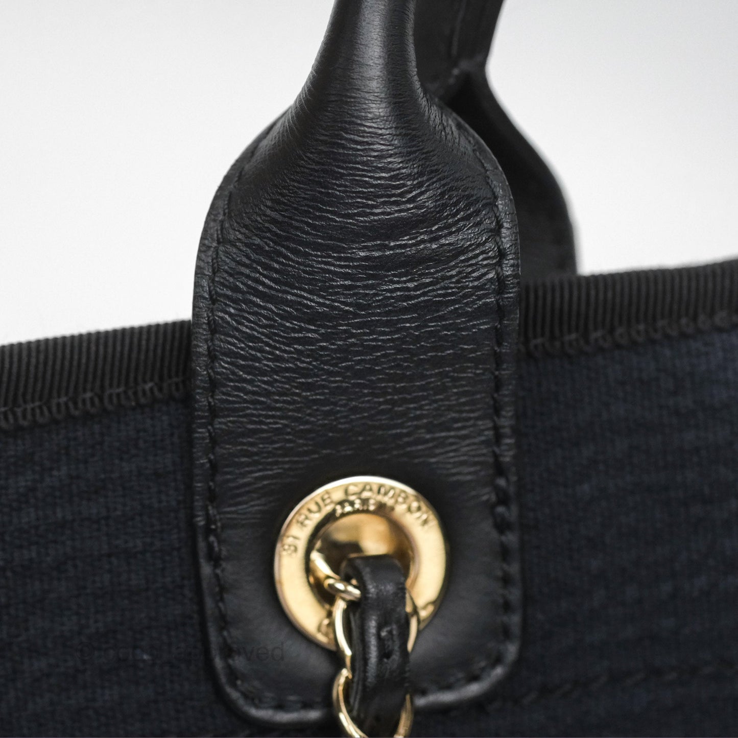 Chanel New Small Deauville Navy Canvas