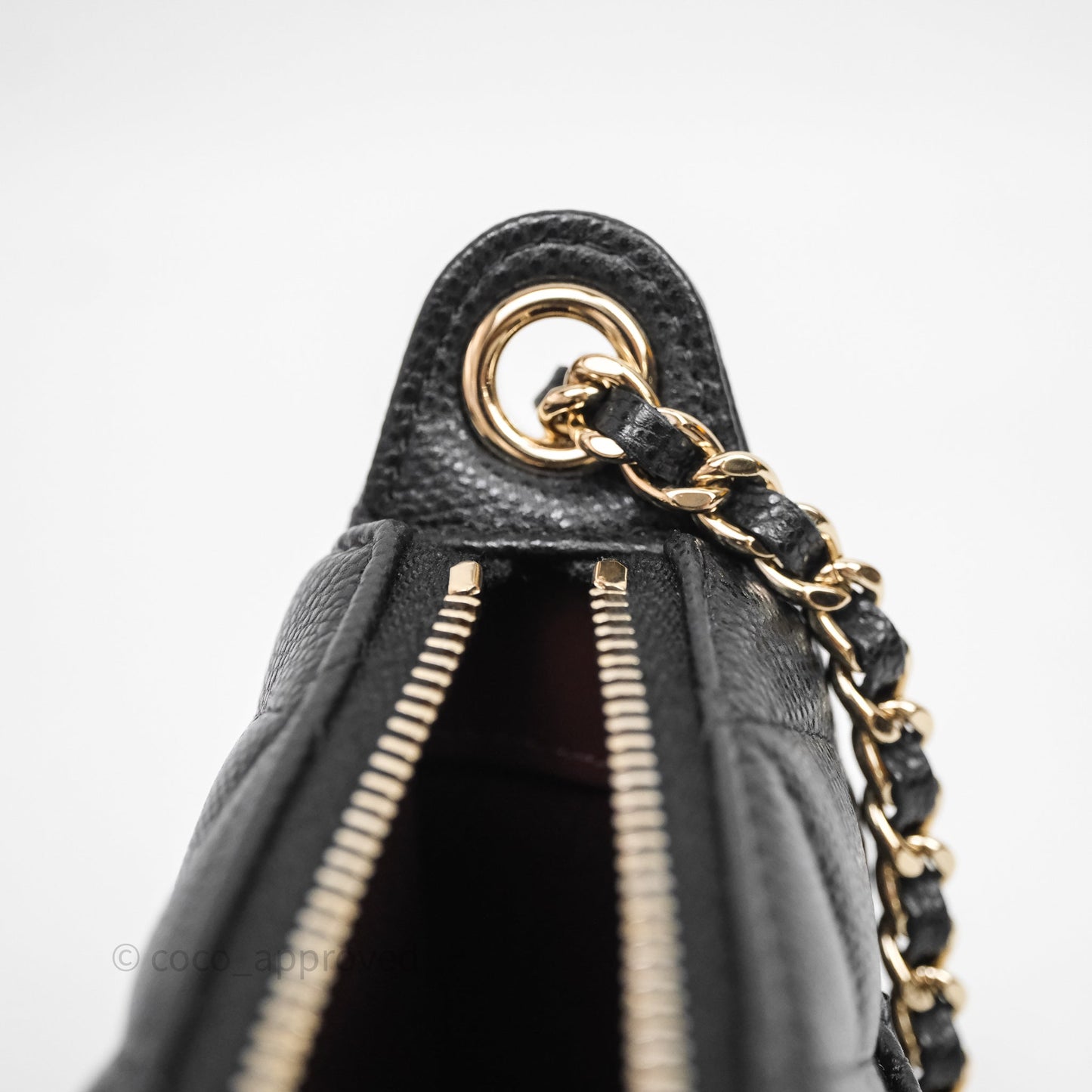 Chanel Clutch on Chain Black Caviar Gold Hardware
