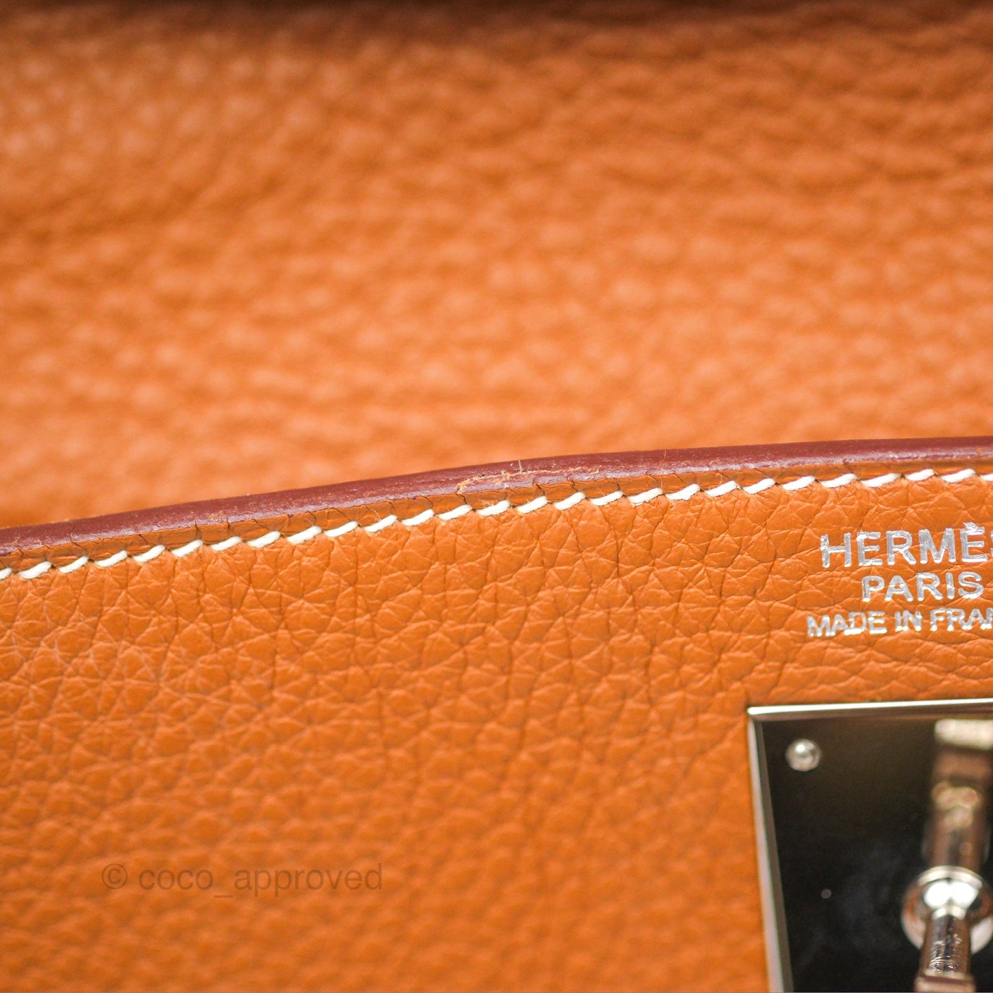 Hermès Kelly 32 Retourne Gold Togo Palladium Hardware