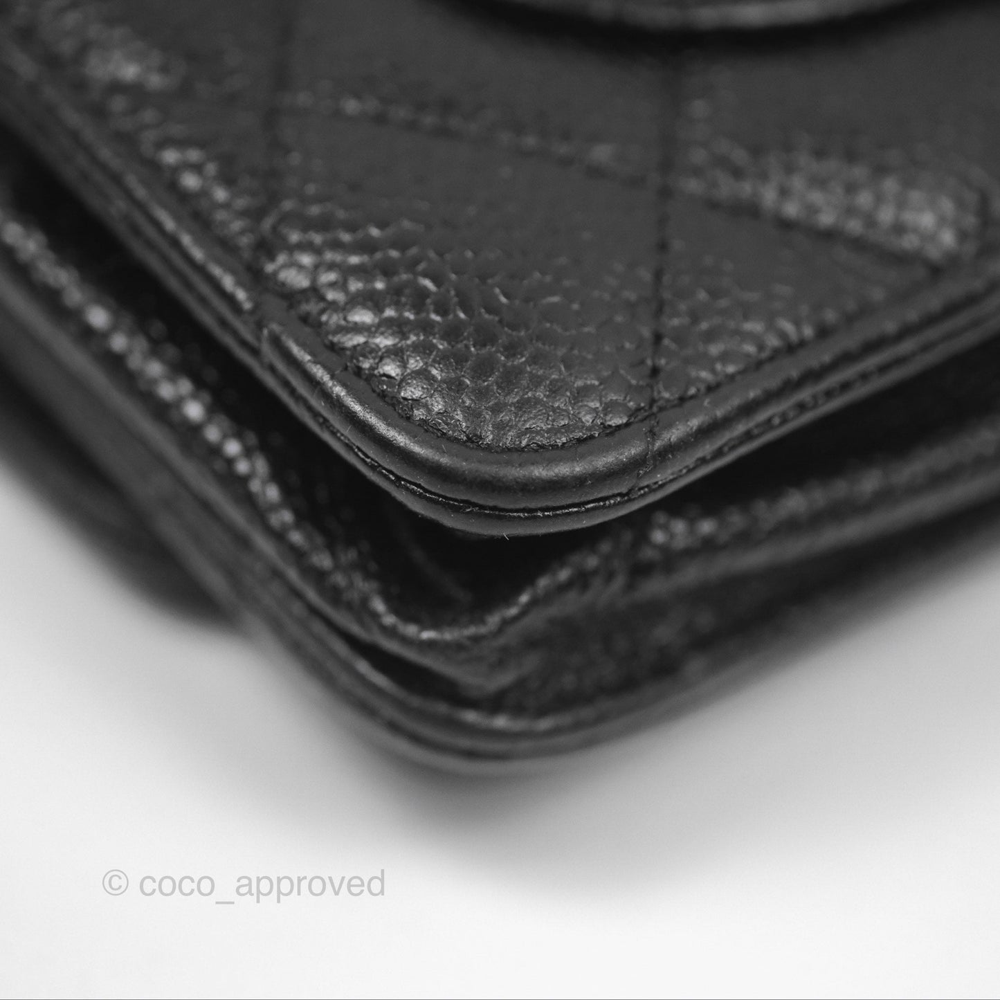 Chanel Quilted Classic WOC Black Caviar Silver Hardware